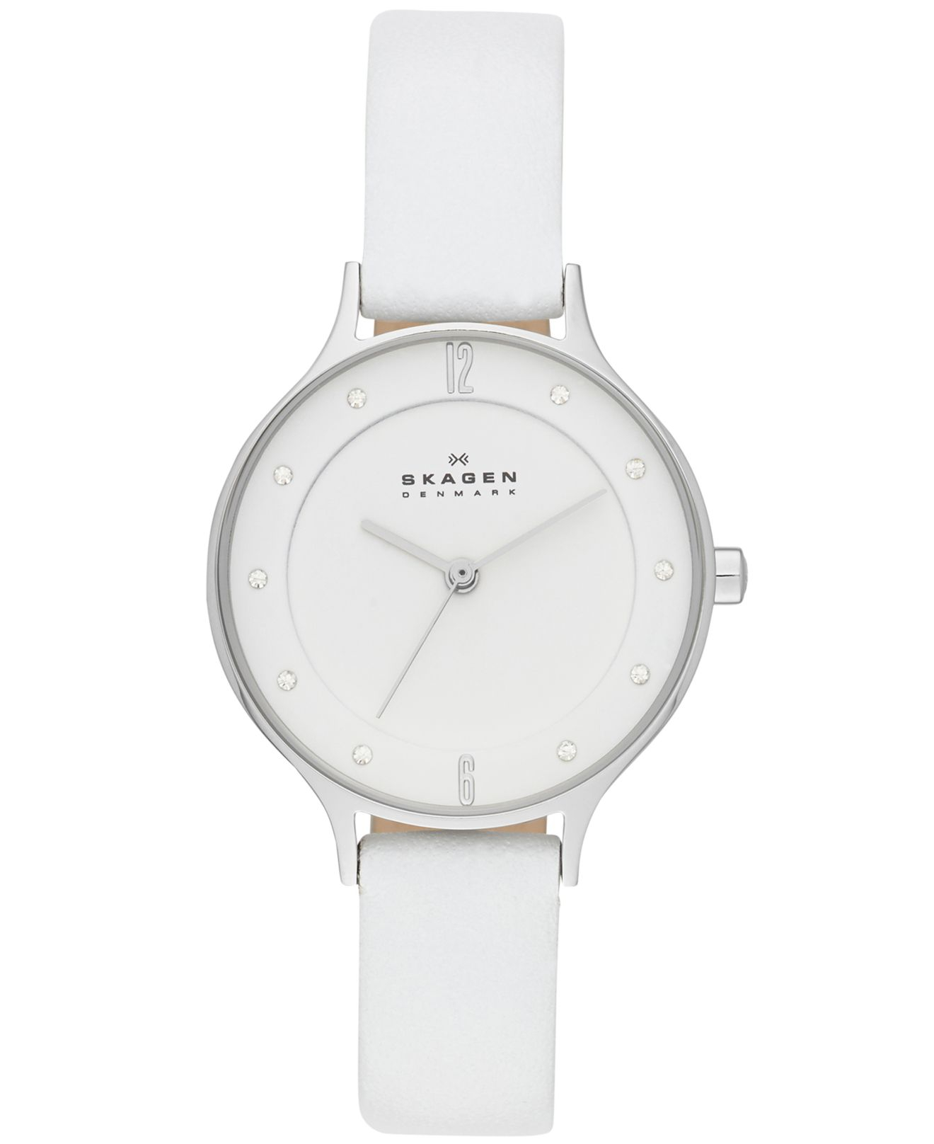 Skagen Women's Anita White Leather Strap Watch 30mm Skw2145 in White Lyst