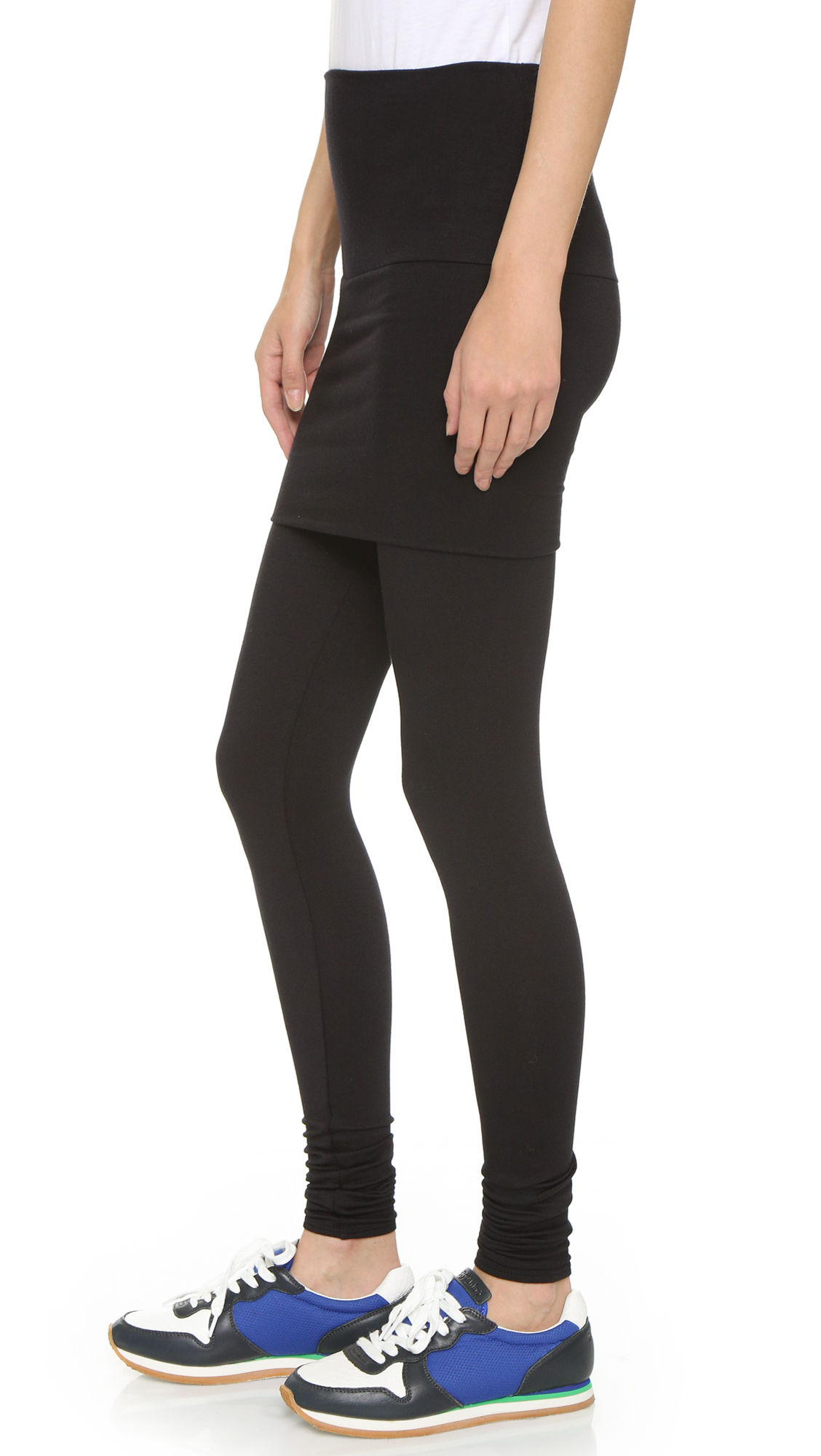 Lyst - Riller & Fount Mindy High Waisted Leggings With Attached Skirt ...