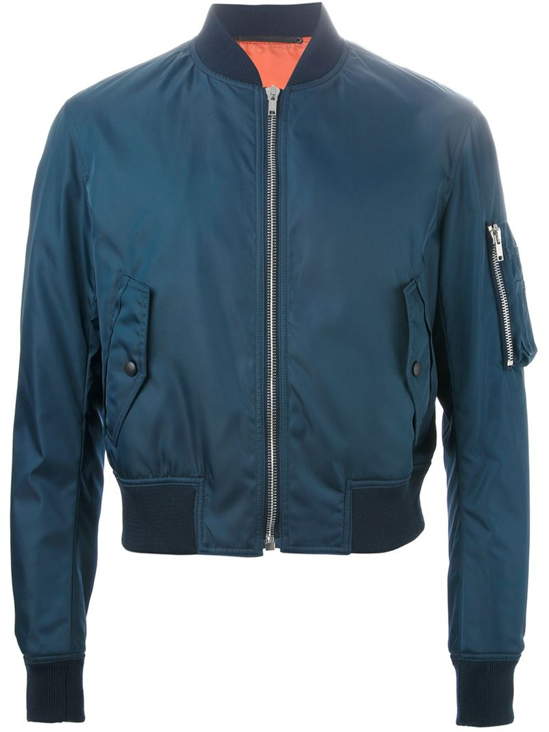 Lyst Kris Van Assche Cropped iBomberi iJacketi in iBluei for Men