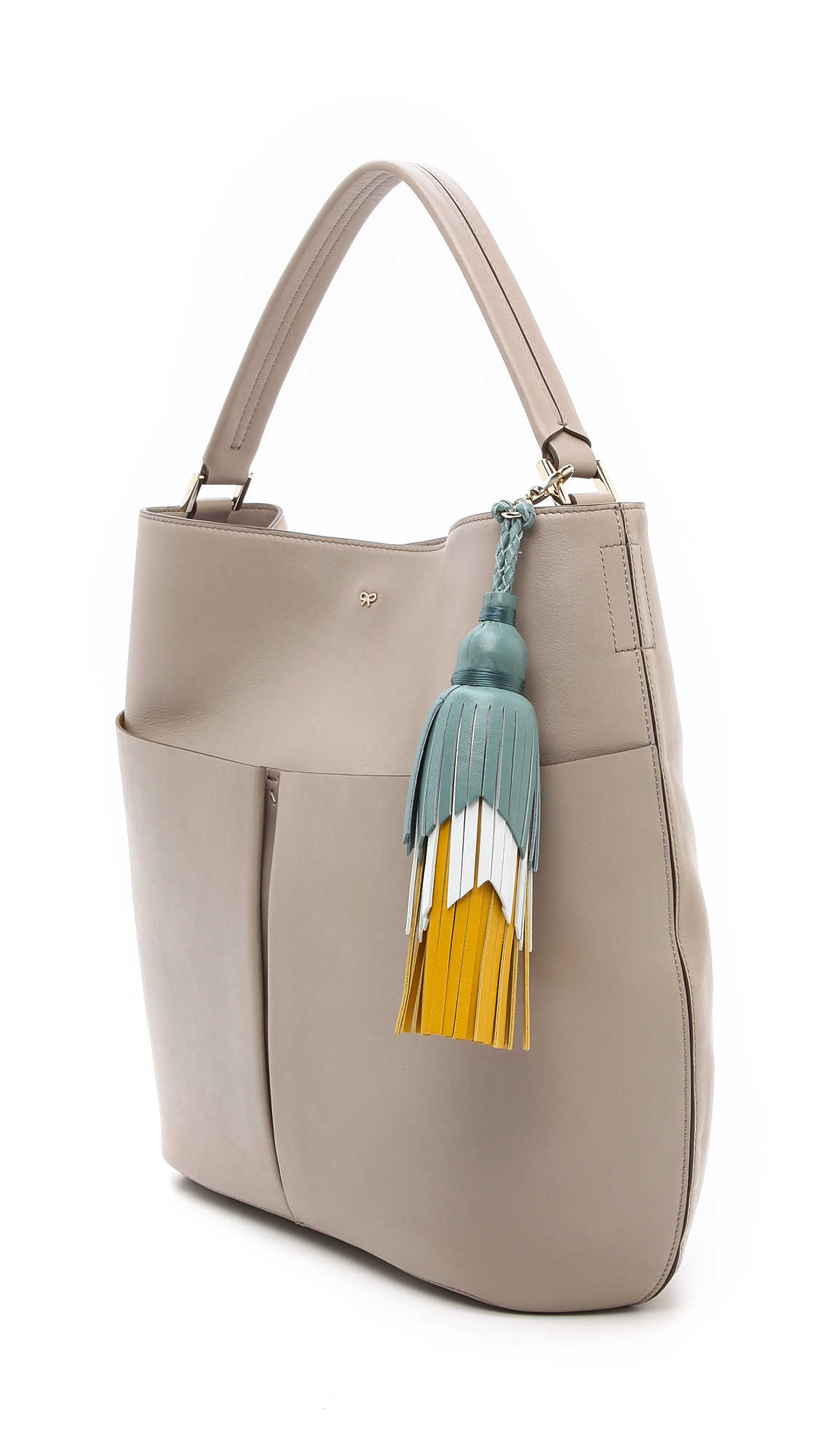 Lyst Anya Hindmarch Nevis Zipper Hobo Bag In Gray Gallery
