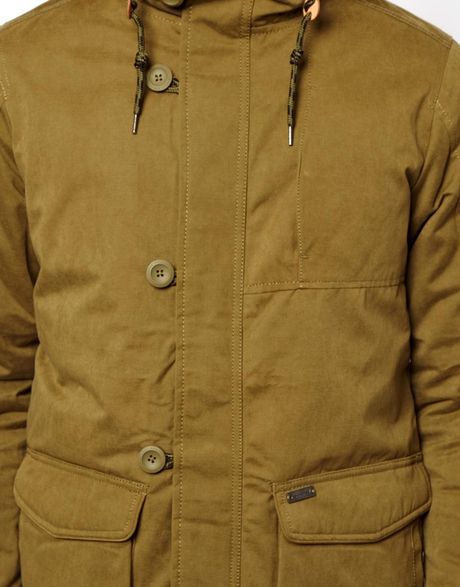 Pull&bear Parka Jacket in Green for Men | Lyst