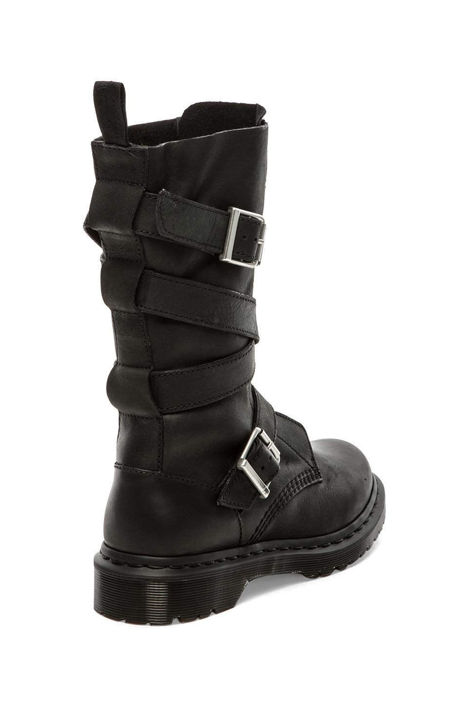 Dr. Martens Lauren Calf Strap Boot In Black | Lyst