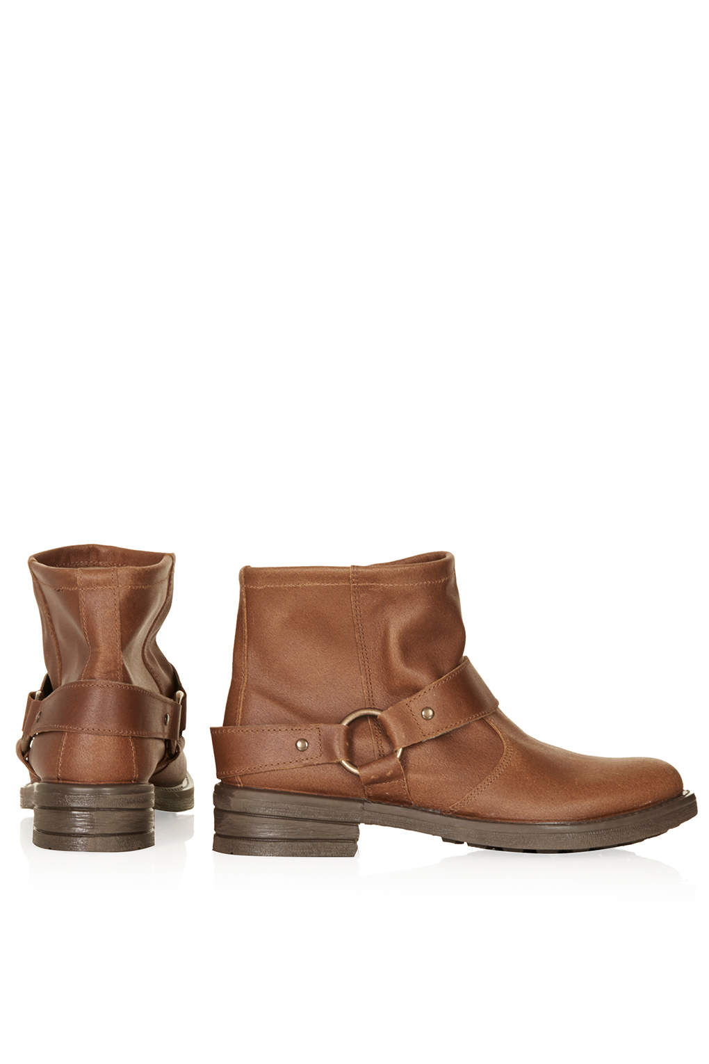 ladies biker boots brown