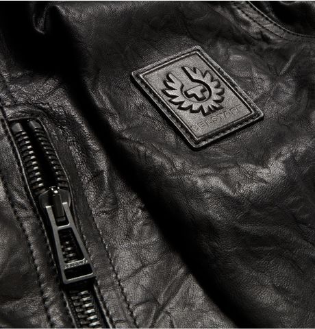 Belstaff Kirkham Tumbledleather Biker Jacket in Black for Men | Lyst