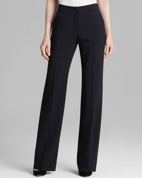 Navy blue wide leg trousers