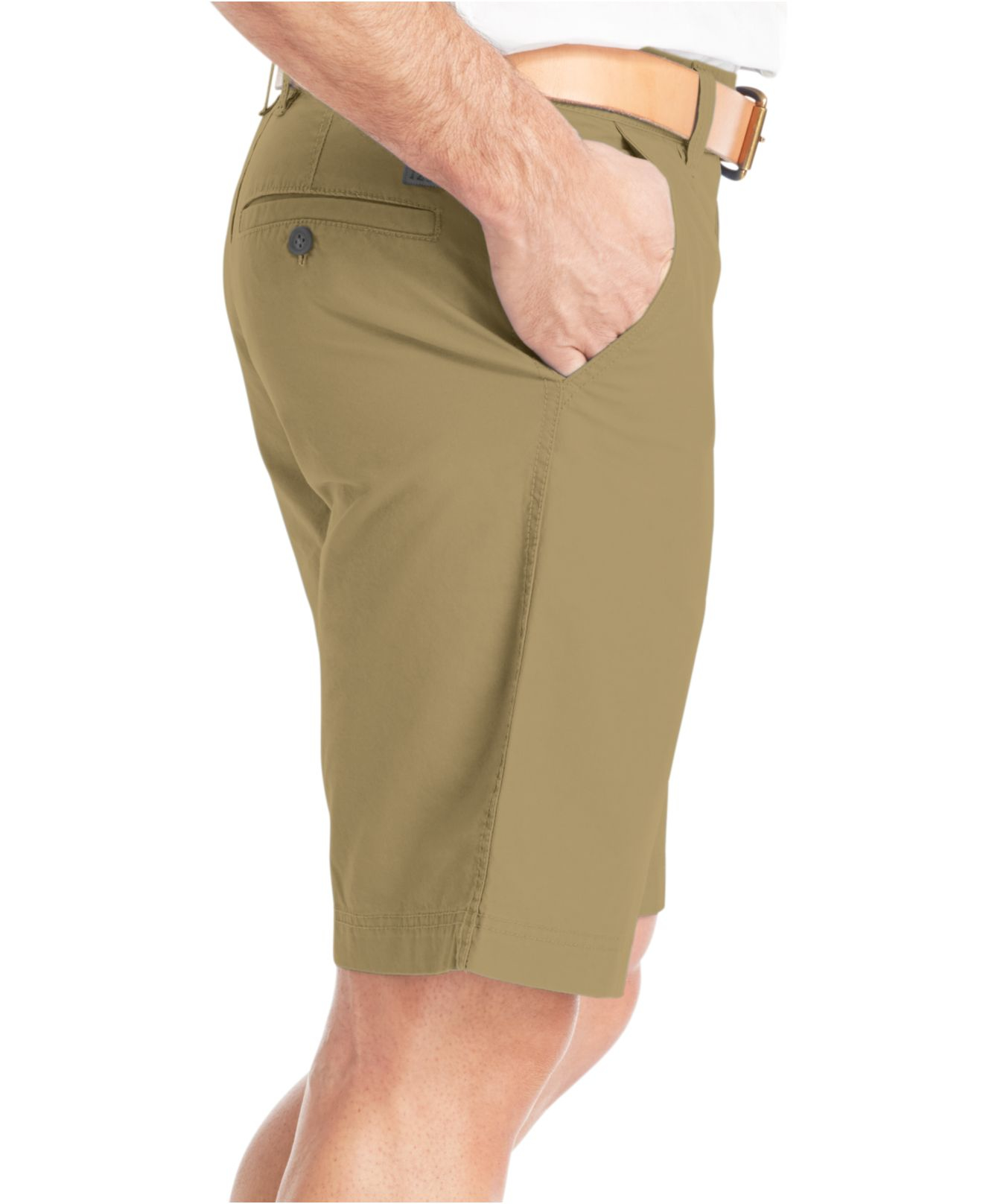 Izod Big And Tall Pleated Saltwater Shorts in Khaki for Men (Cedarwood