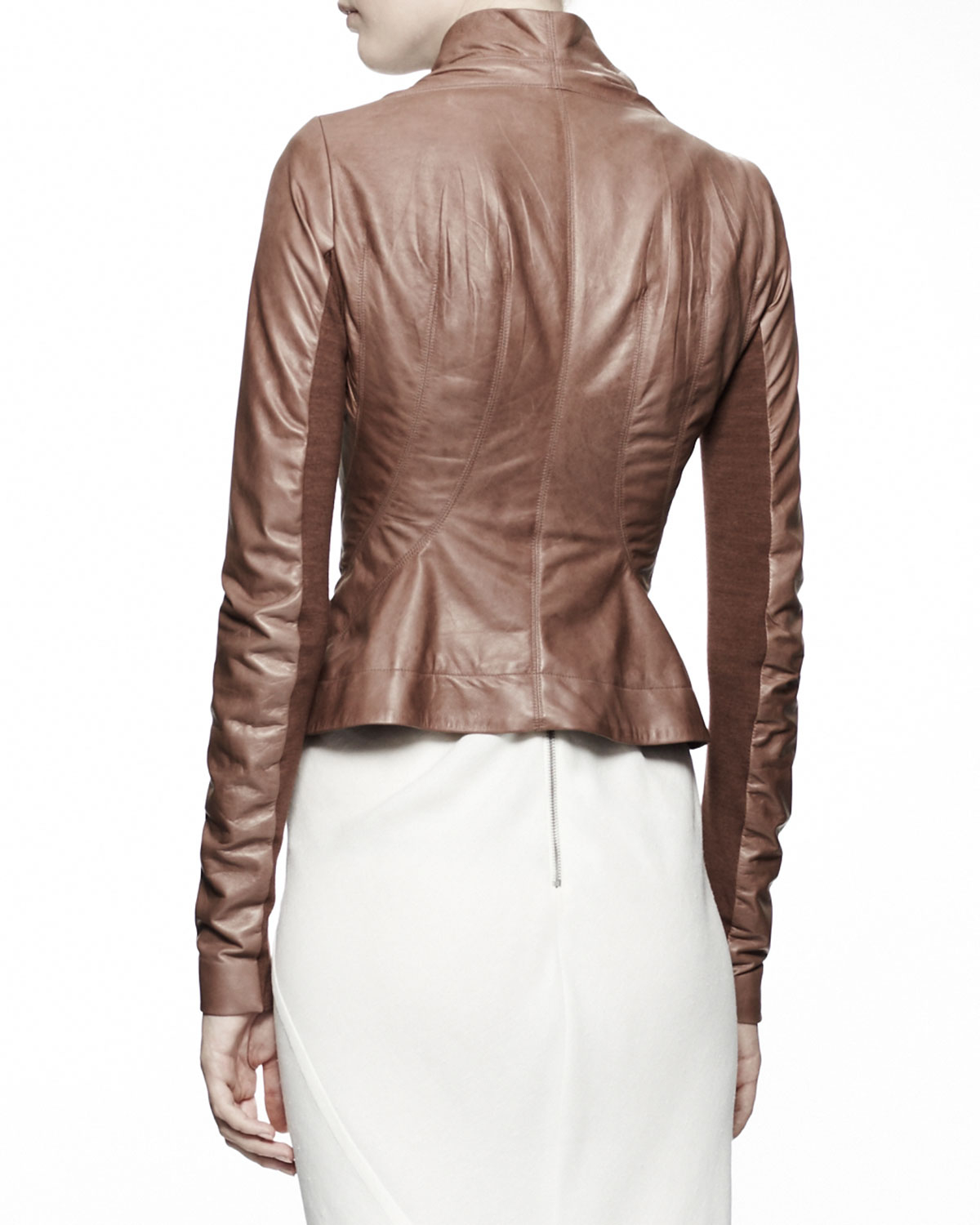 Rick Owens Princess Biker Leather Jacket Caramel In Brown Lyst Gallery
