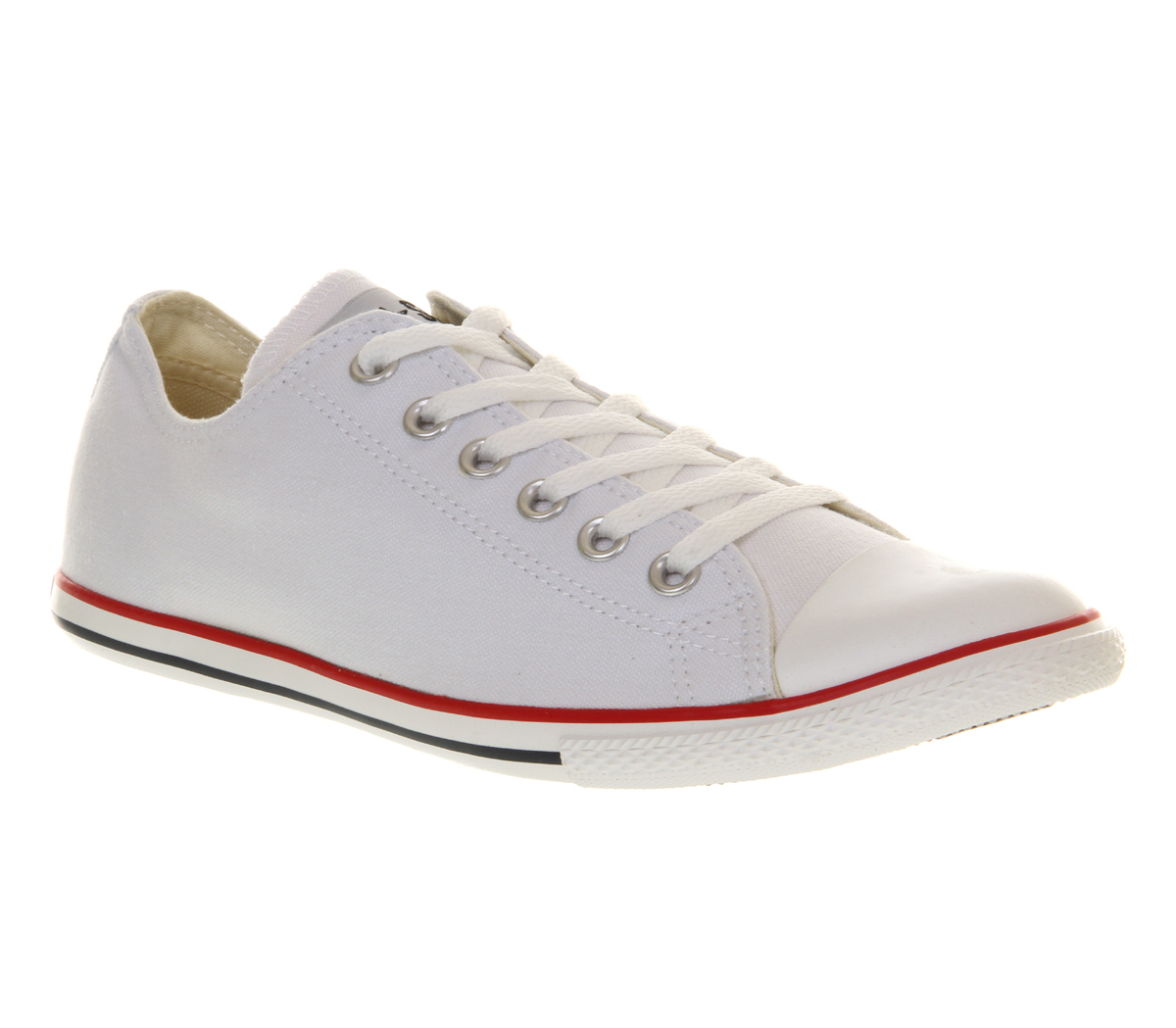 white leather slim converse