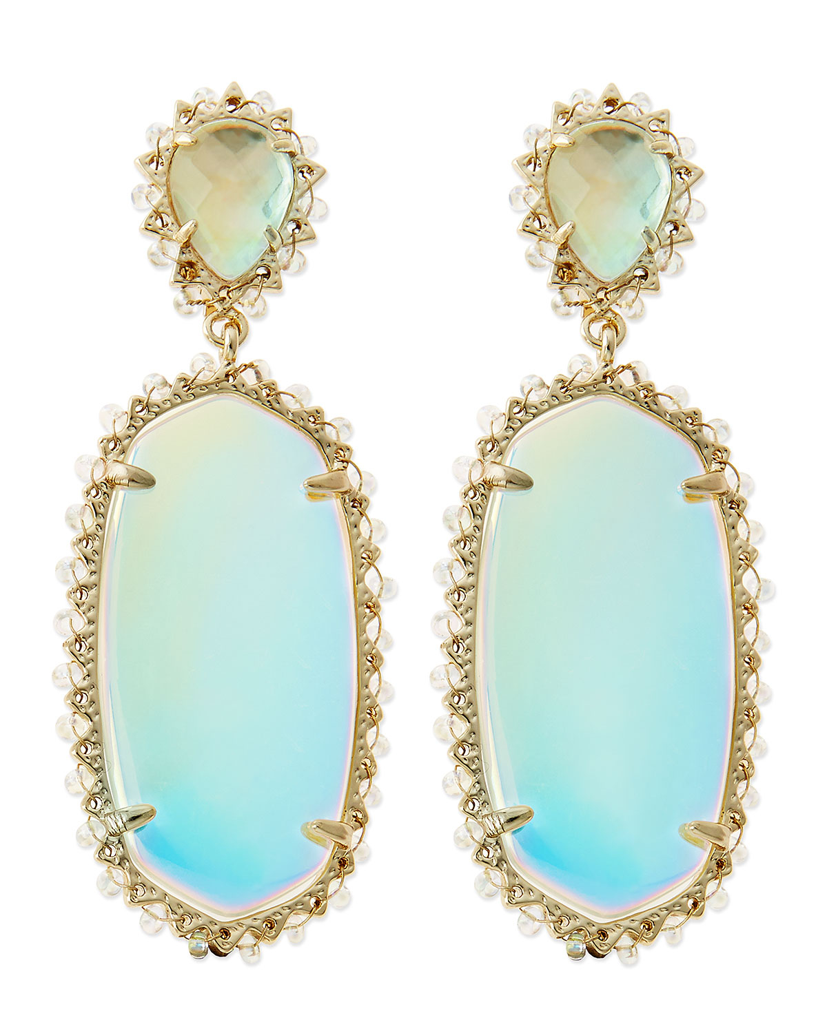 Lyst Kendra Scott Parsons Clip On Earrings In Blue Gallery