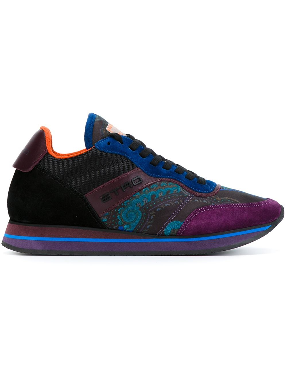Etro Lace-up Sneakers in Black | Lyst