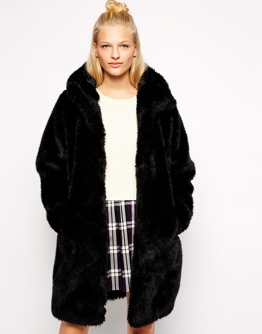 Faux Fur Coat With Hood - Tradingbasis