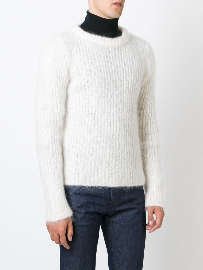 Lyst - Raf Simons Fluffy Sweater in White for Men