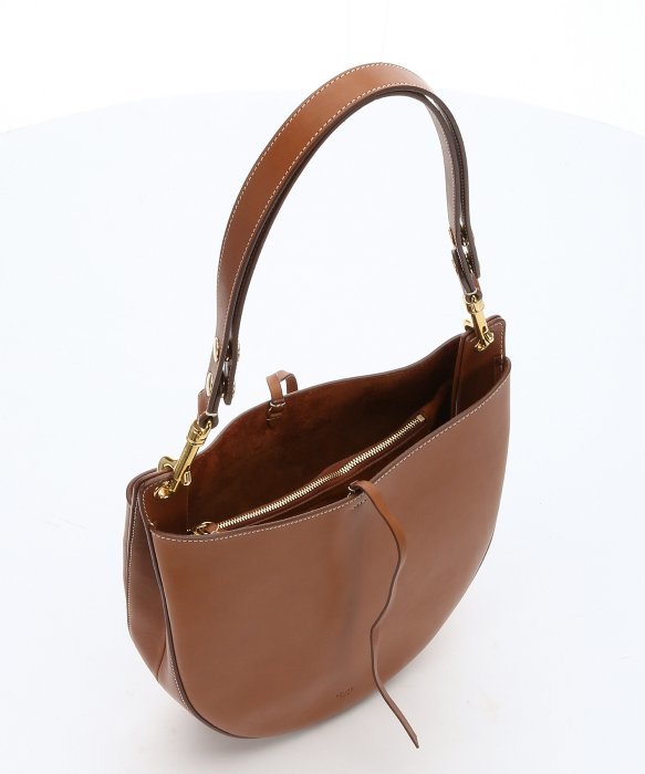 Cline Brown Calfskin Small Saddle Shoulder Bag in Brown | Lyst  