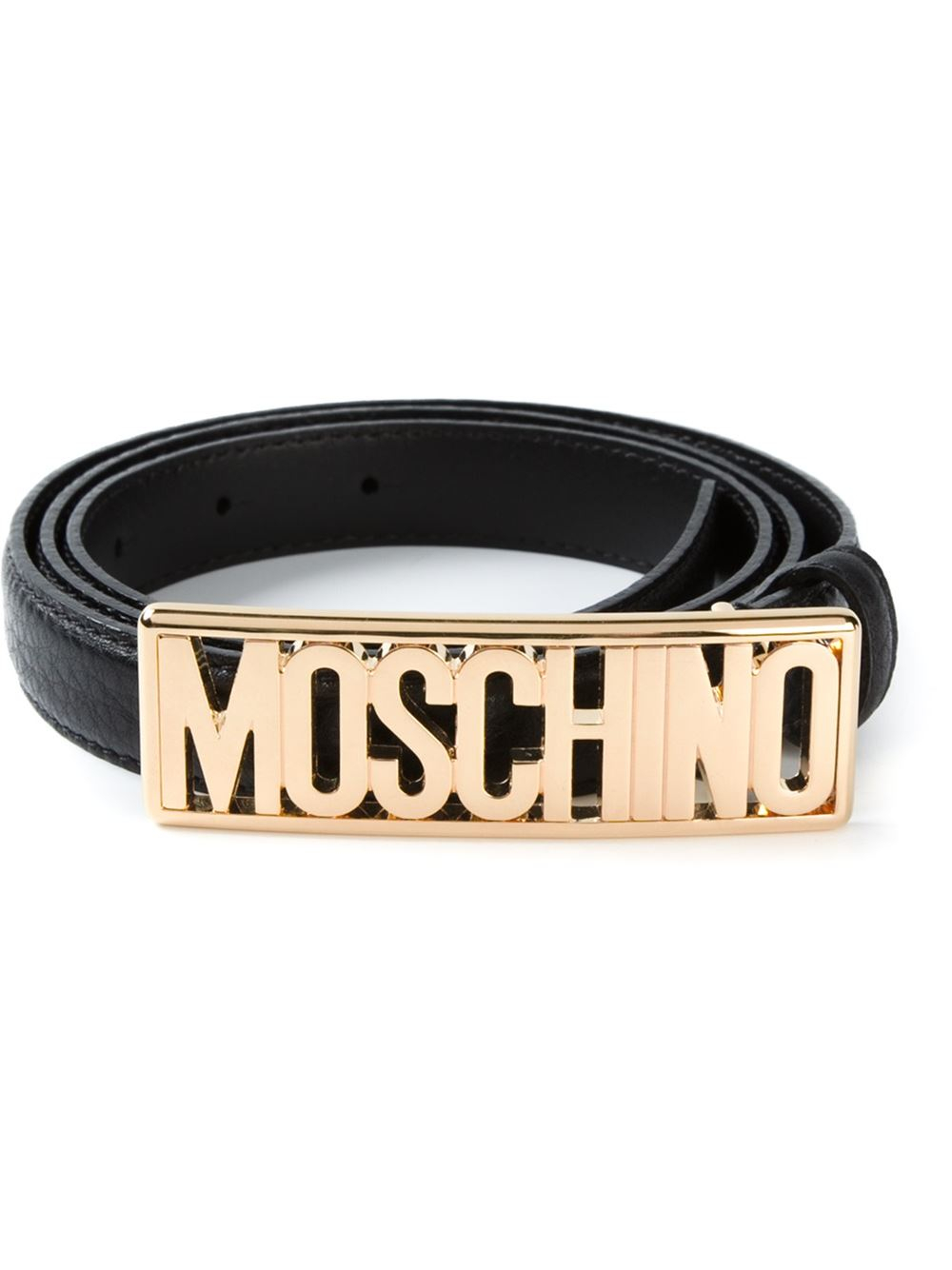Moschino Logo Buckle Belt in Black for Men | Lyst