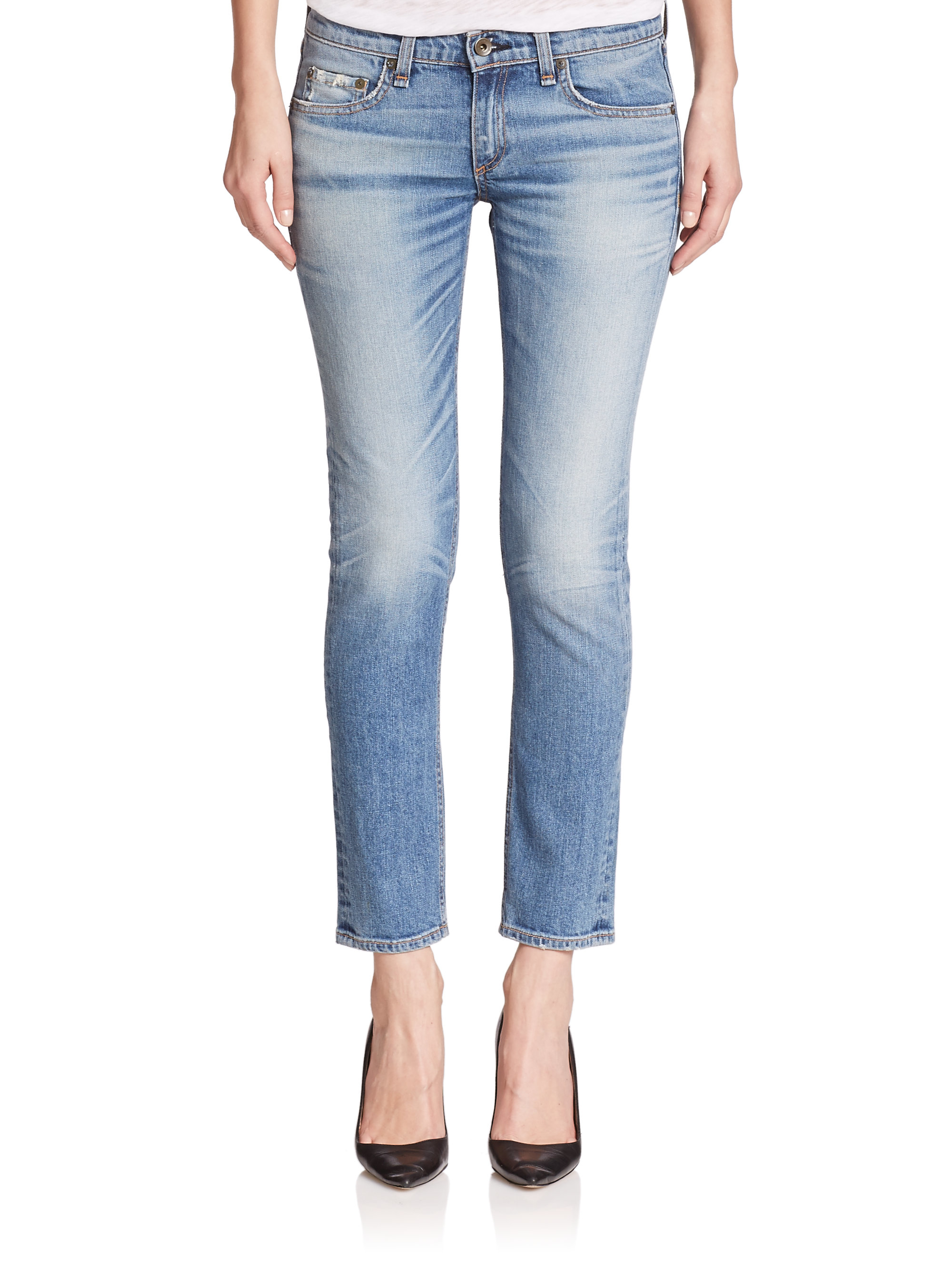 Lyst - Rag & Bone The Tomboy Skinny Boy-fit Jeans in Blue