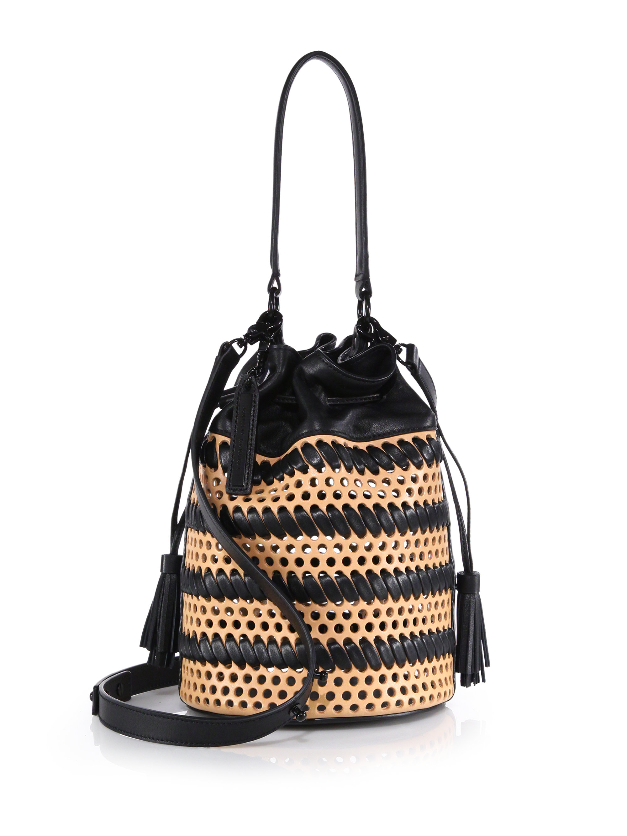 Lyst - Loeffler Randall Industry Bicolor Perforated & Whipstitched ...