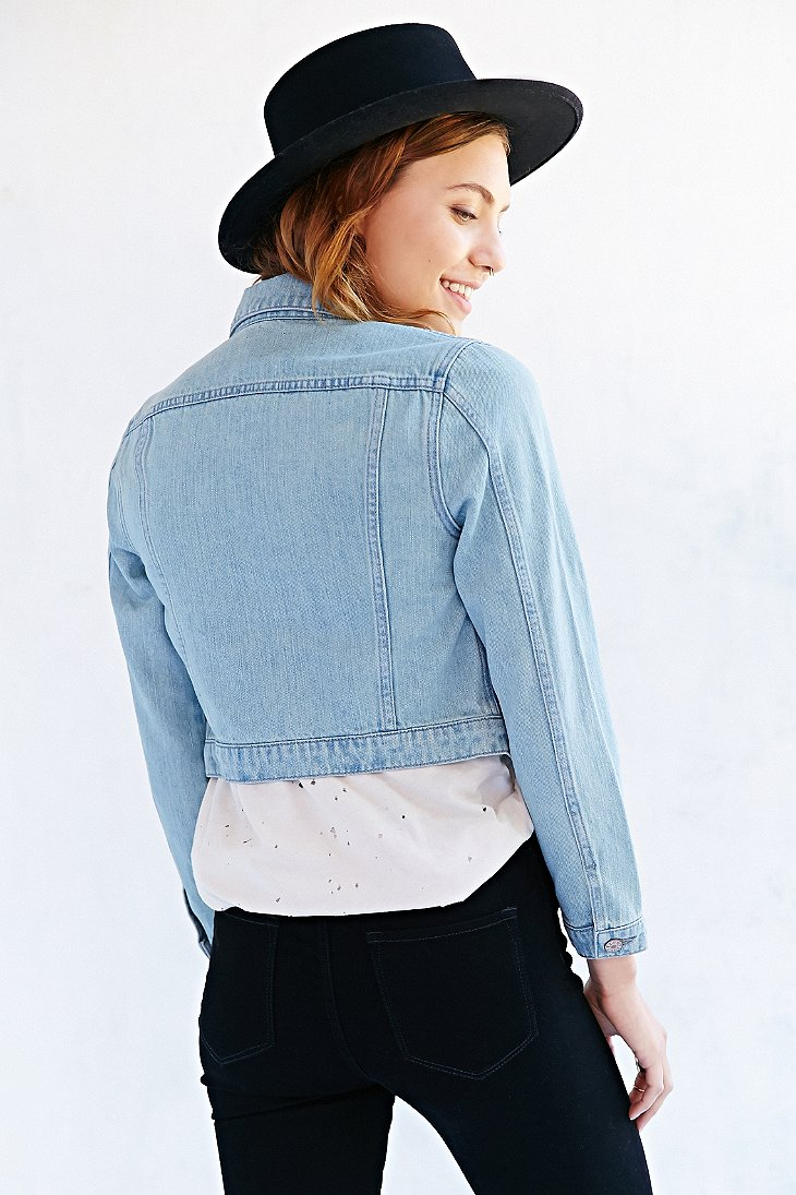 cropped trucker denim jacket