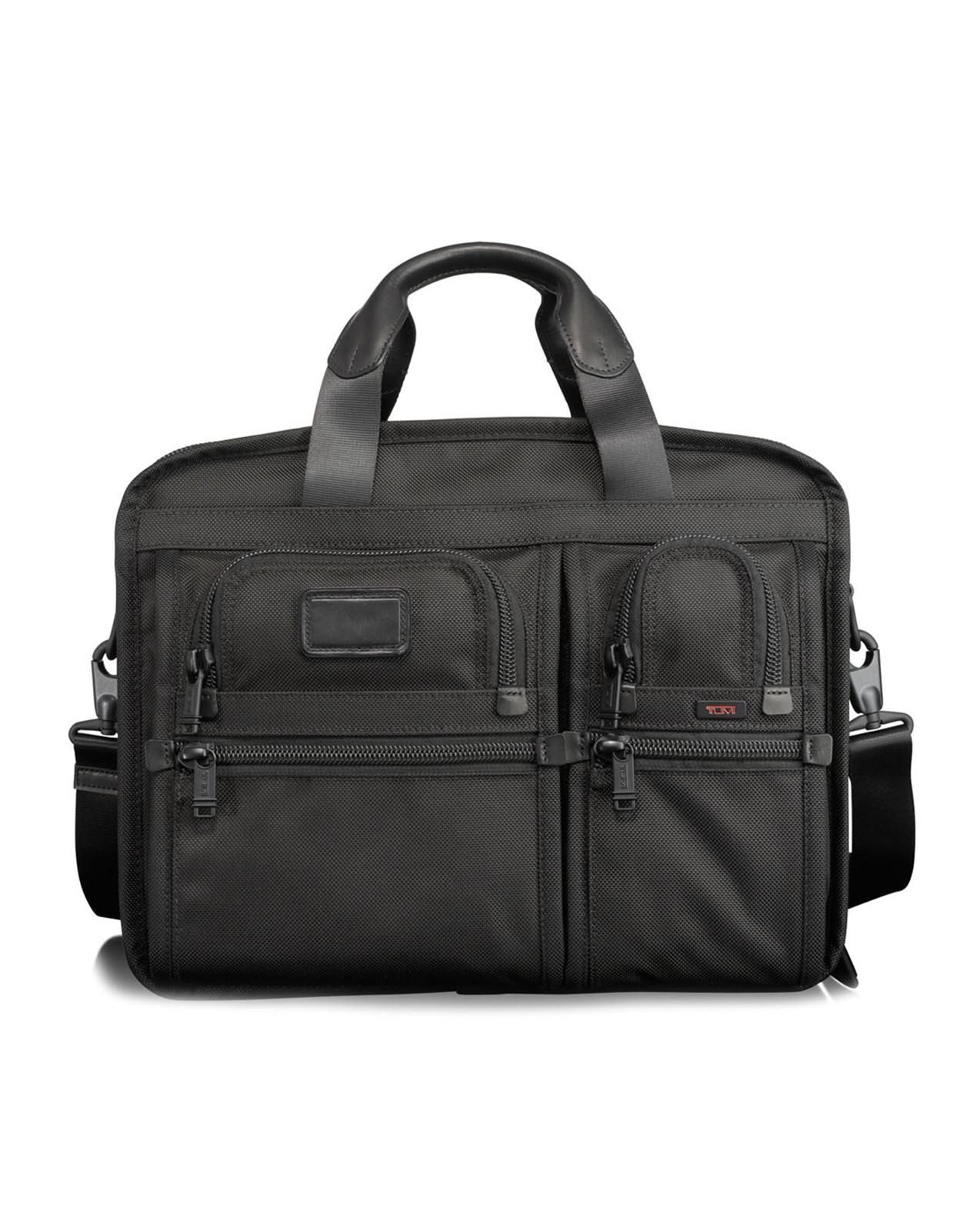 Tumi Exp Organizer Computer Brief Black Briefcase in Black for Men | Lyst