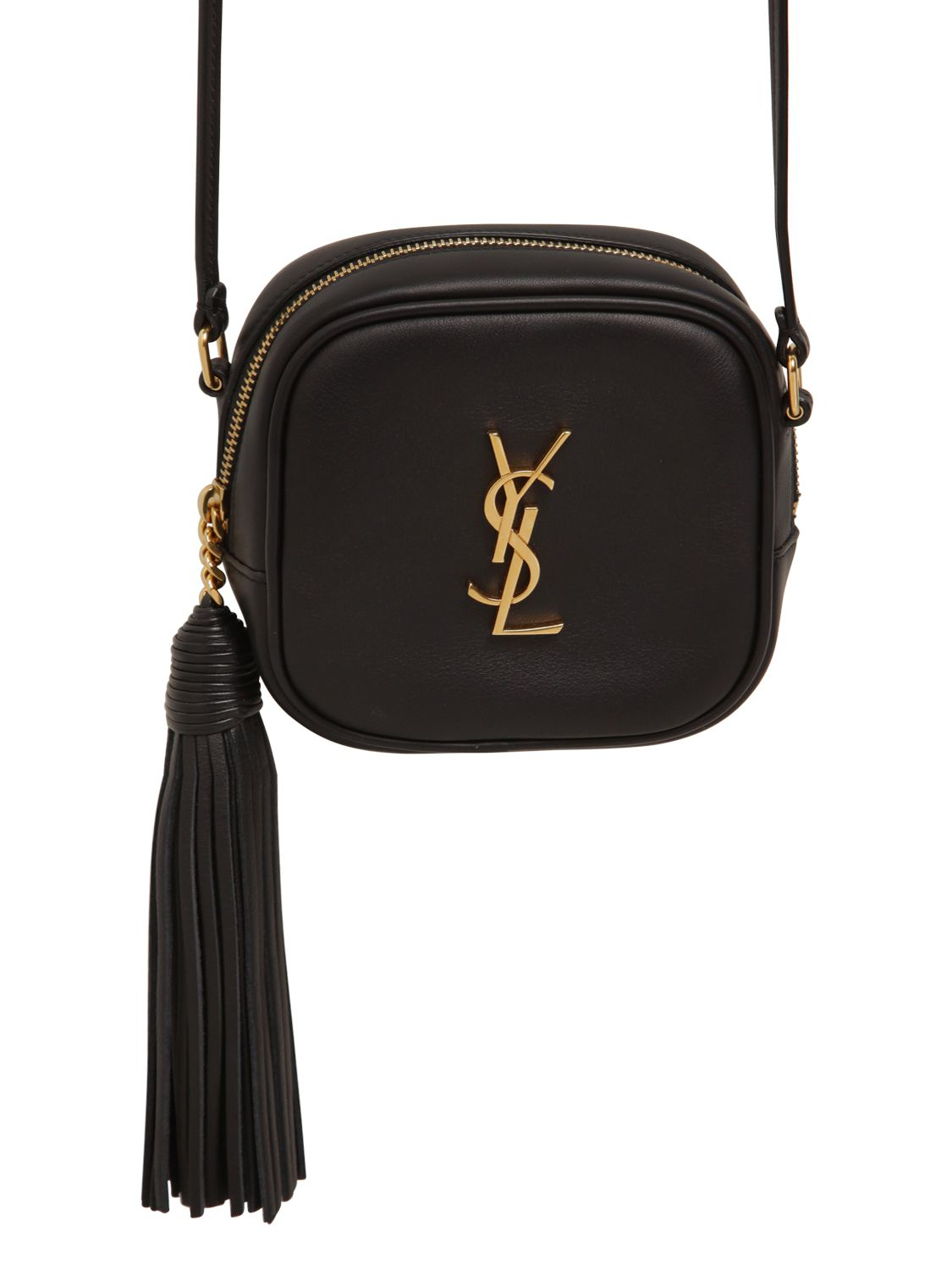 ysl black bag with black tassel