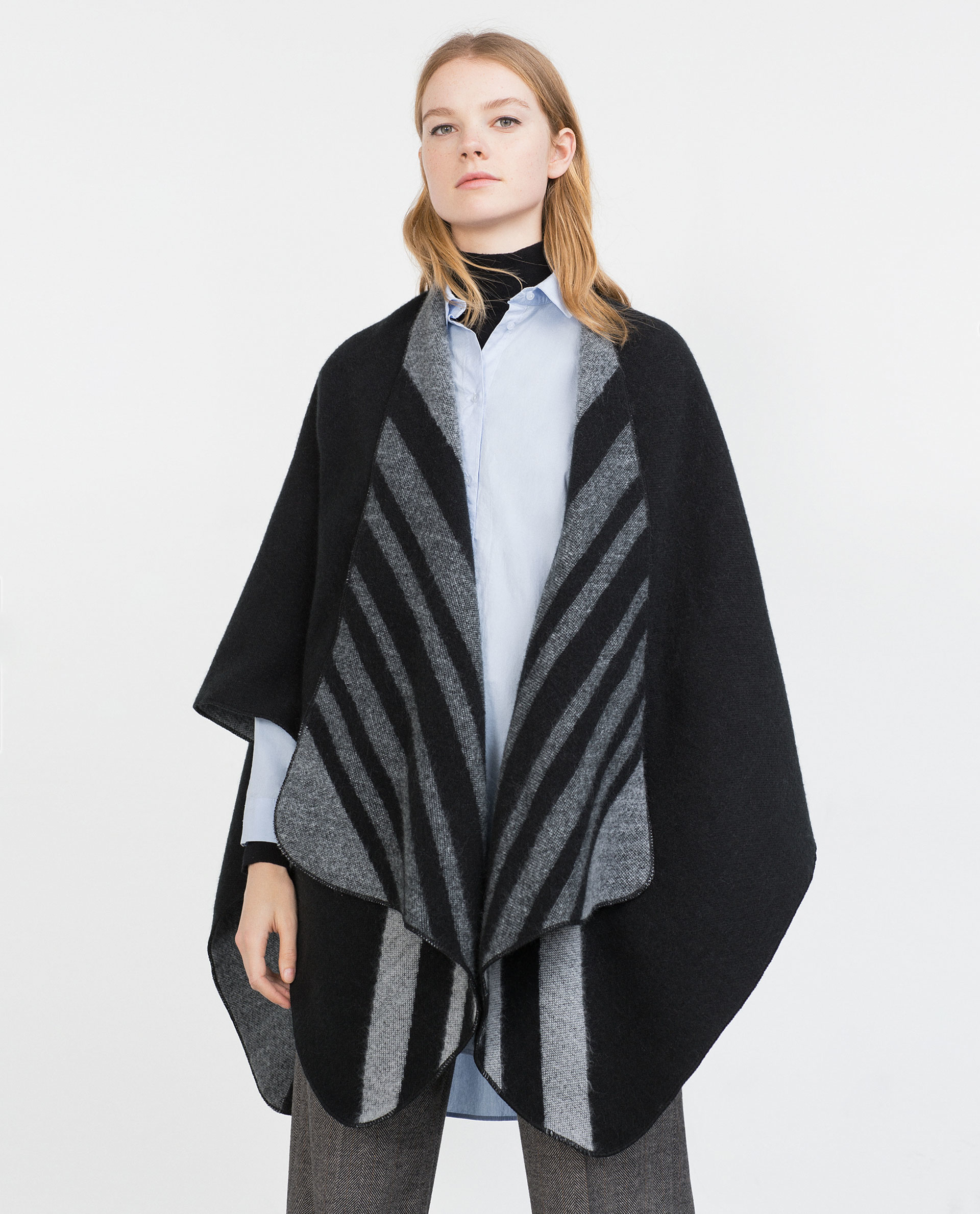 zara 2 in 1 poncho dress