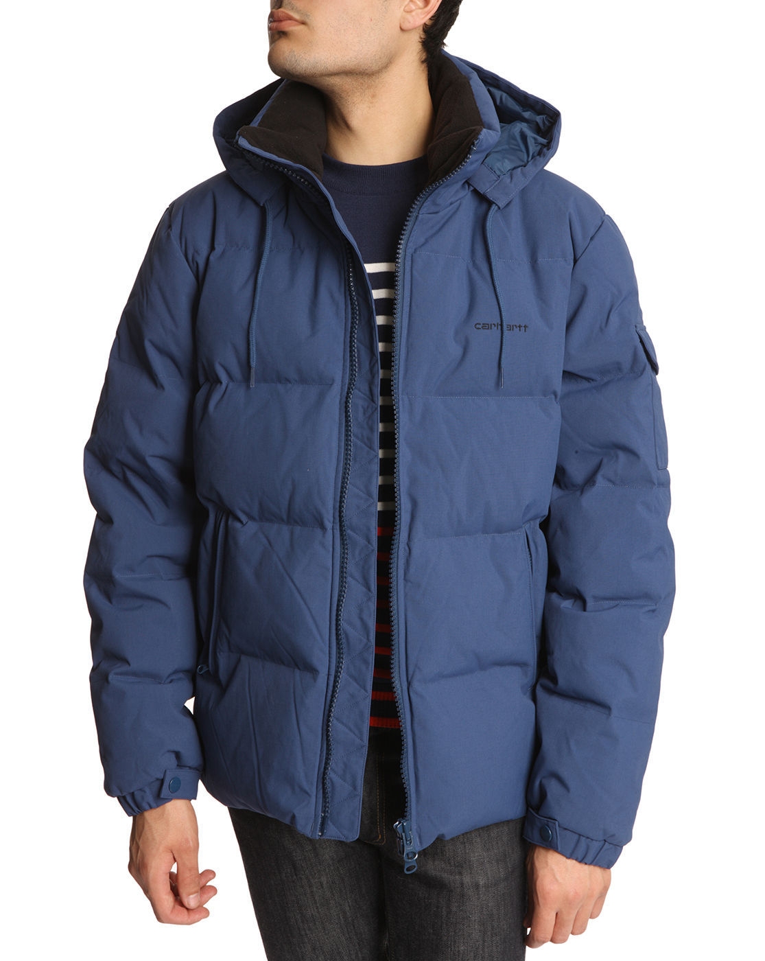 Carhartt Alaska Navy Puffa Jacket in Blue for Men | Lyst