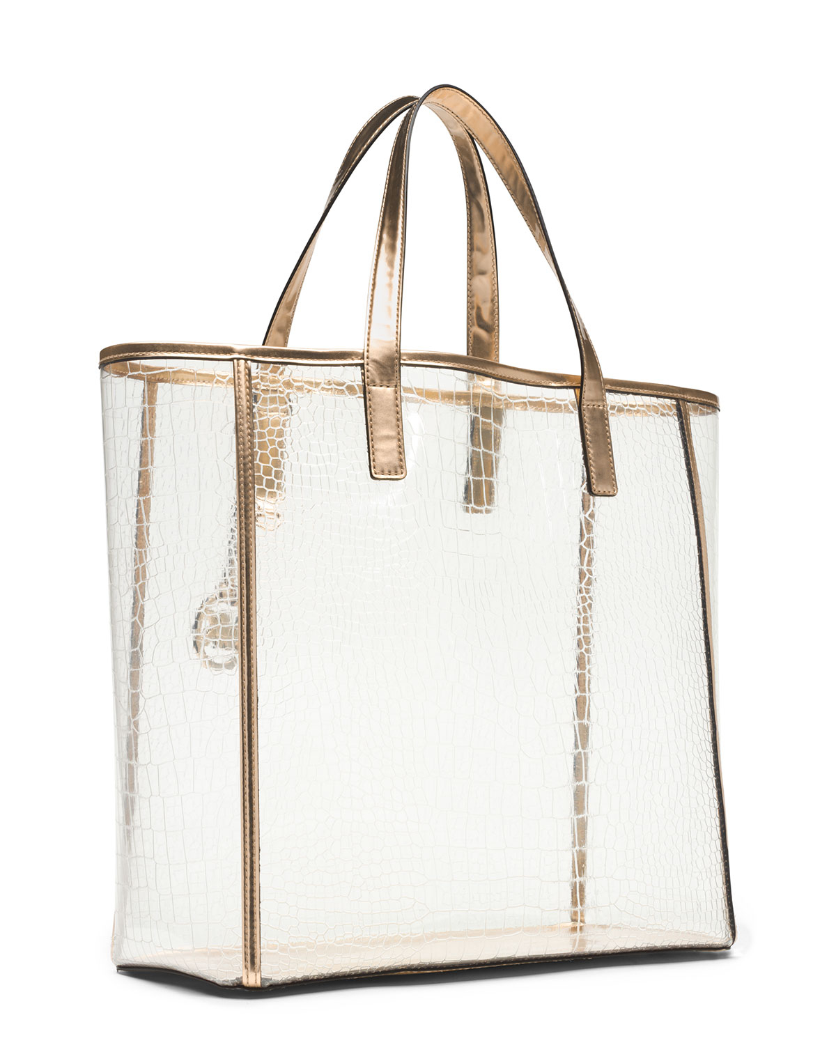 Lyst Michael Kors Large Nora Tote In Metallic Gallery