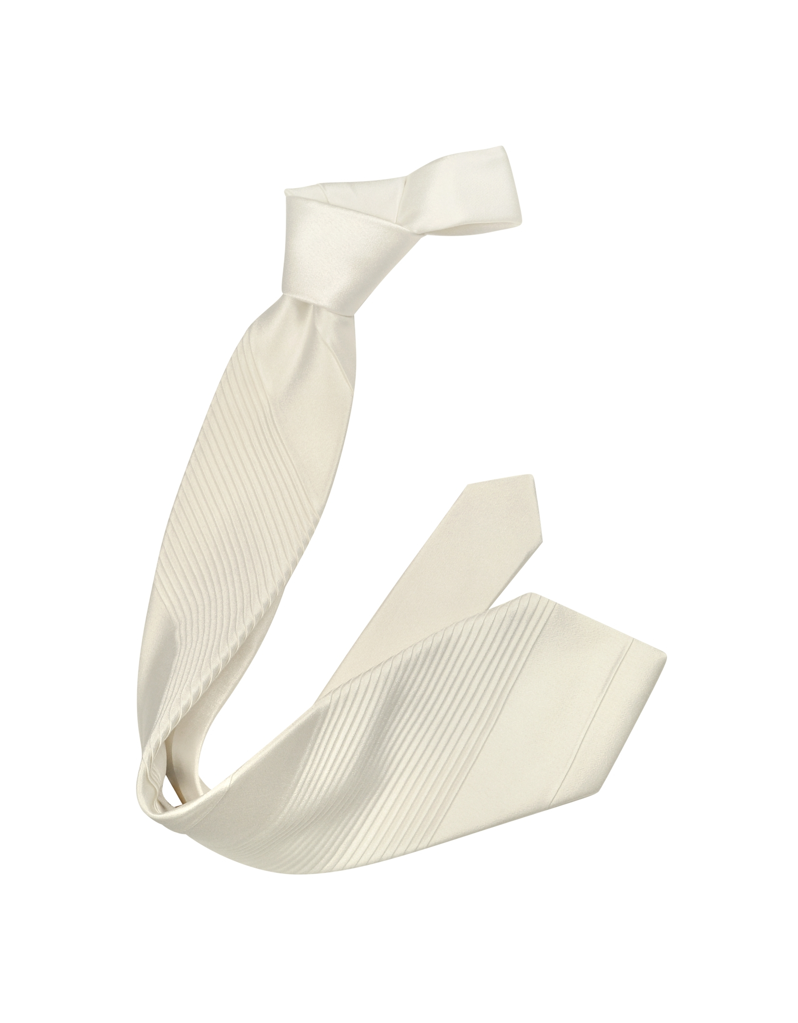Vitaliano pancaldi Handmade Diagonal Pleat Silk Tie in White for Men Lyst