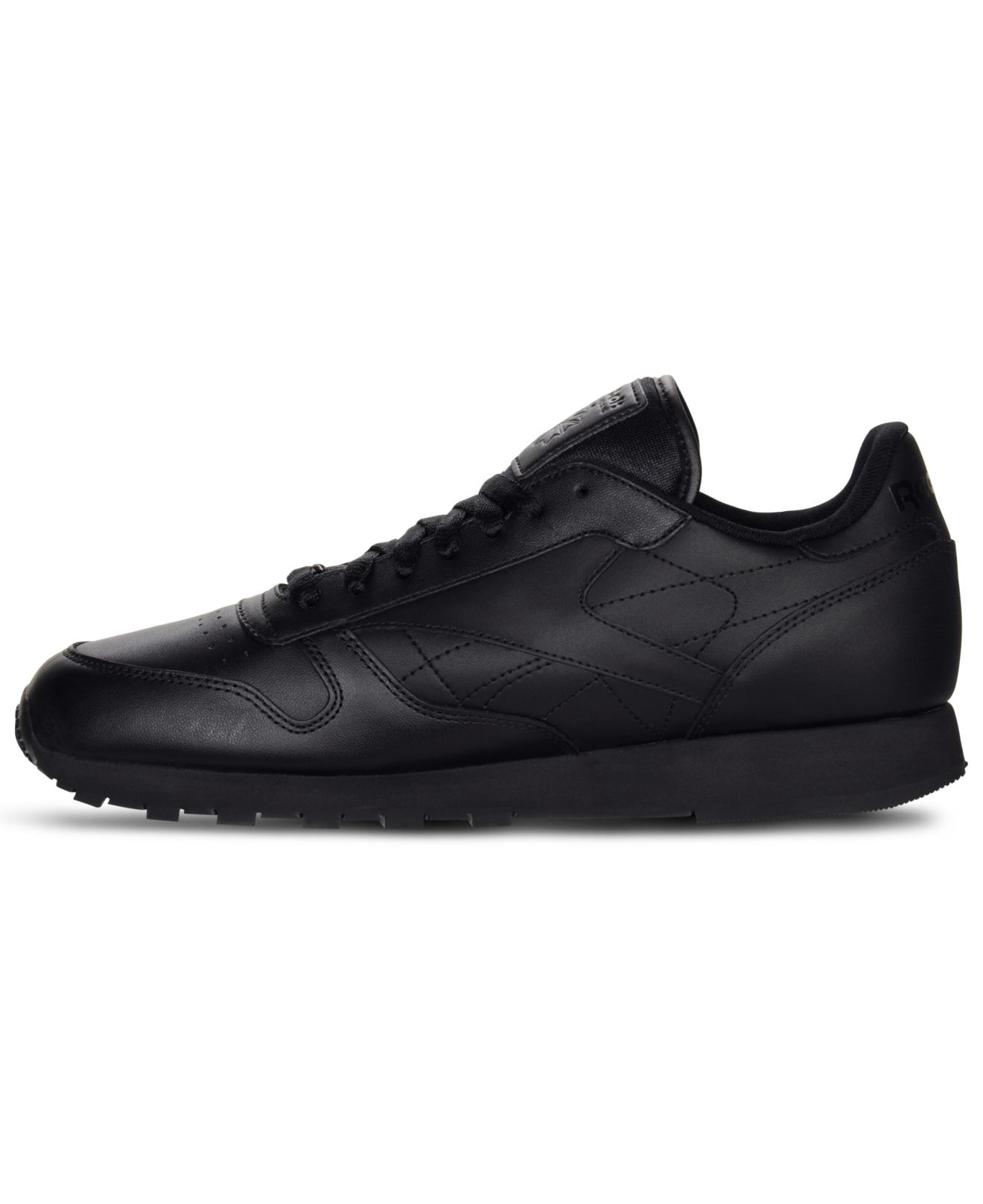 Reebok Men'S Classic Leather Casual Sneakers From Finish Line in Black ...