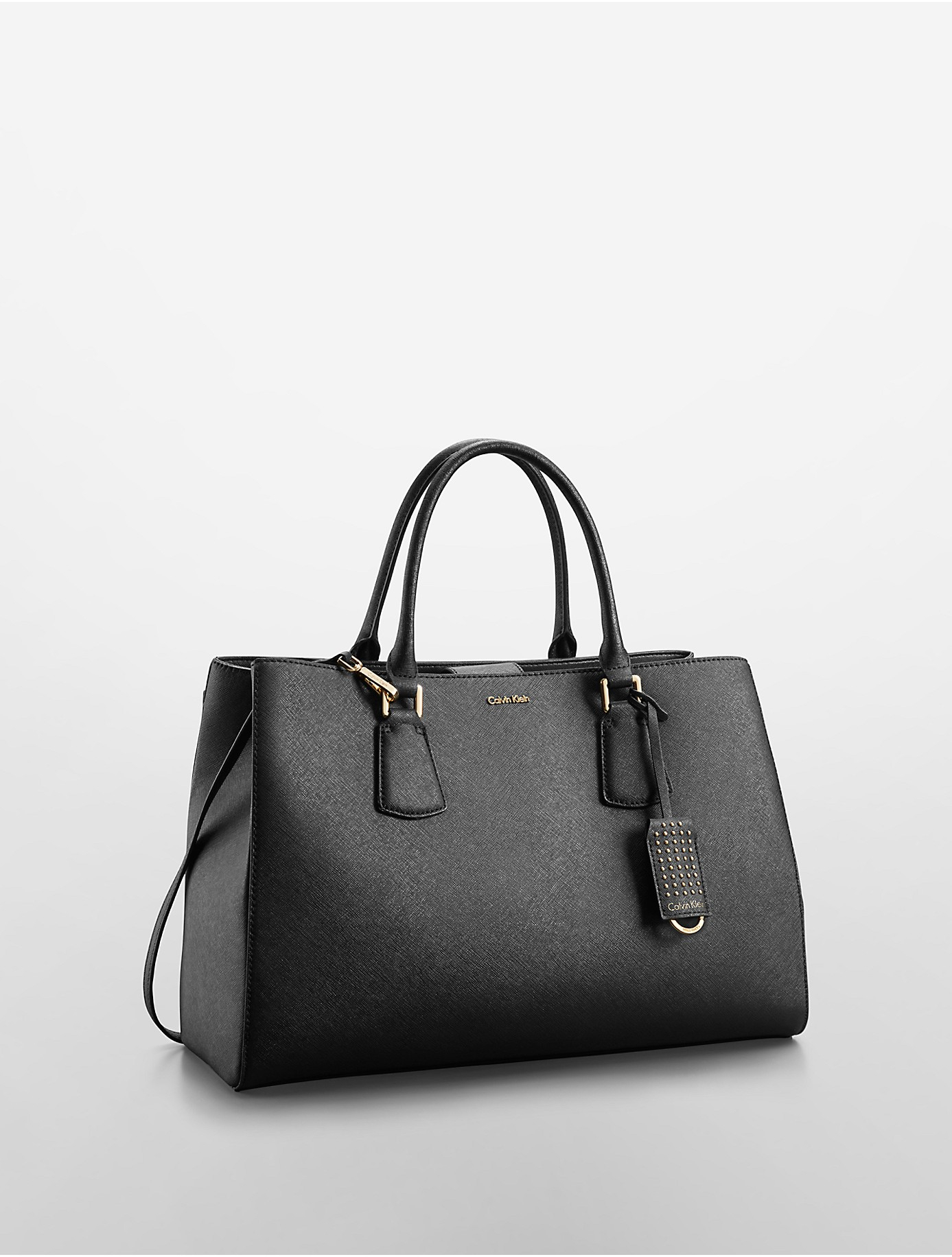 Lyst Calvin Klein White Label Kate Saffiano Leather Large Tote Bag Gallery