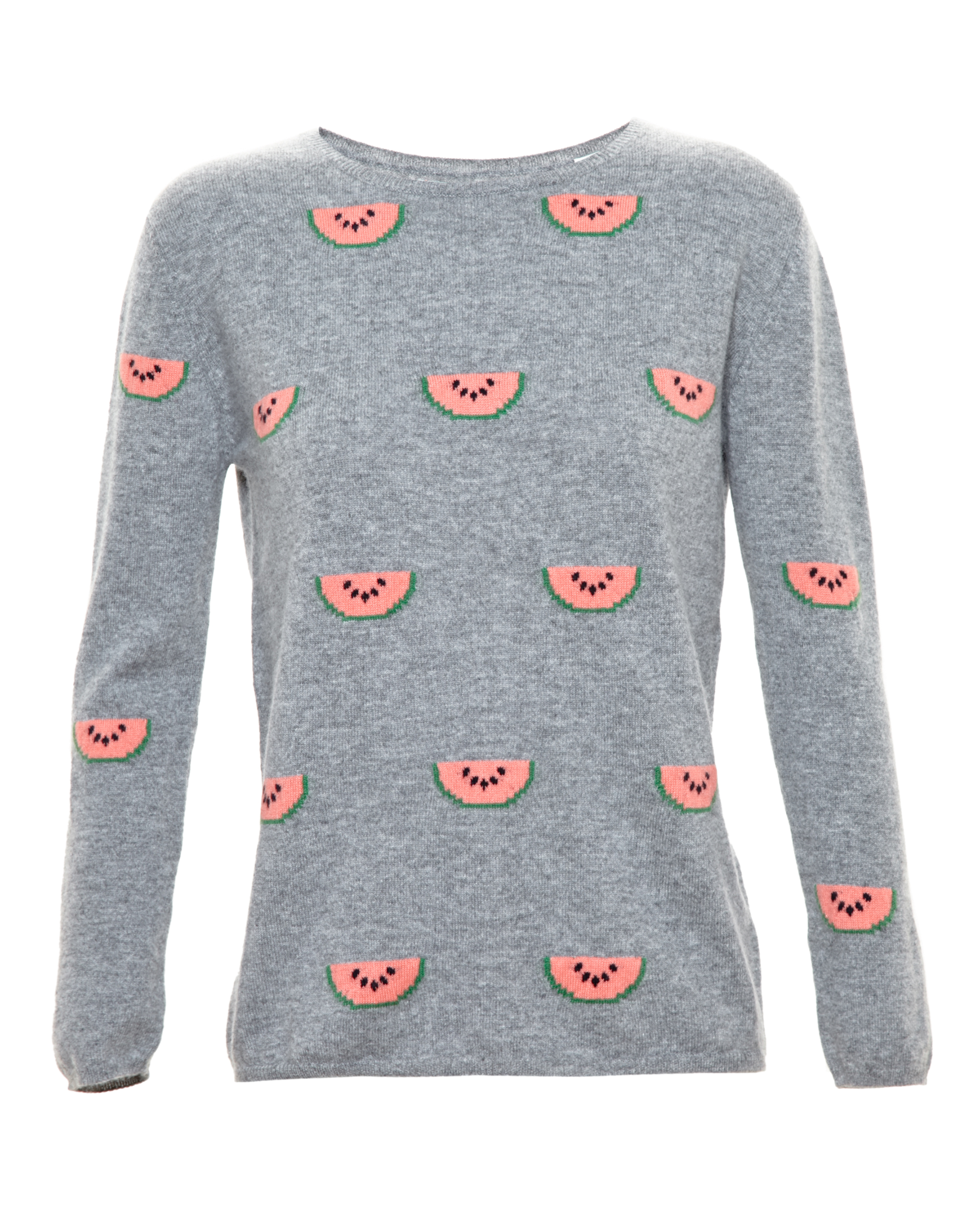 Chinti & parker Grey Cashmere Watermelon Jumper in Gray | Lyst