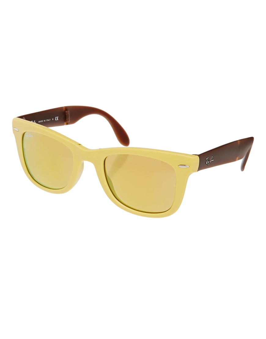 yellow ray ban wayfarer sunglasses
