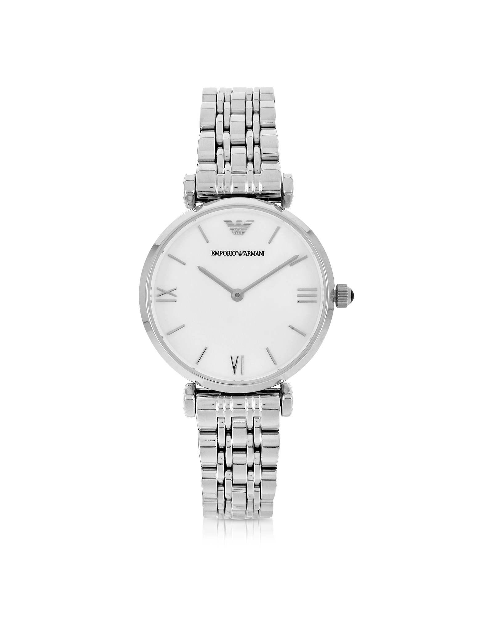 Emporio armani Retro Stainless Steel Womens Watch in Gray | Lyst