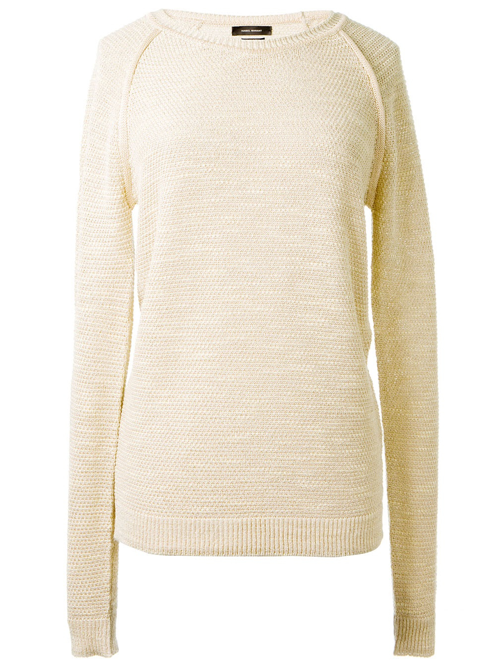 Lyst Marant Knitted Sweater In White lyst marant knitted sweater in white