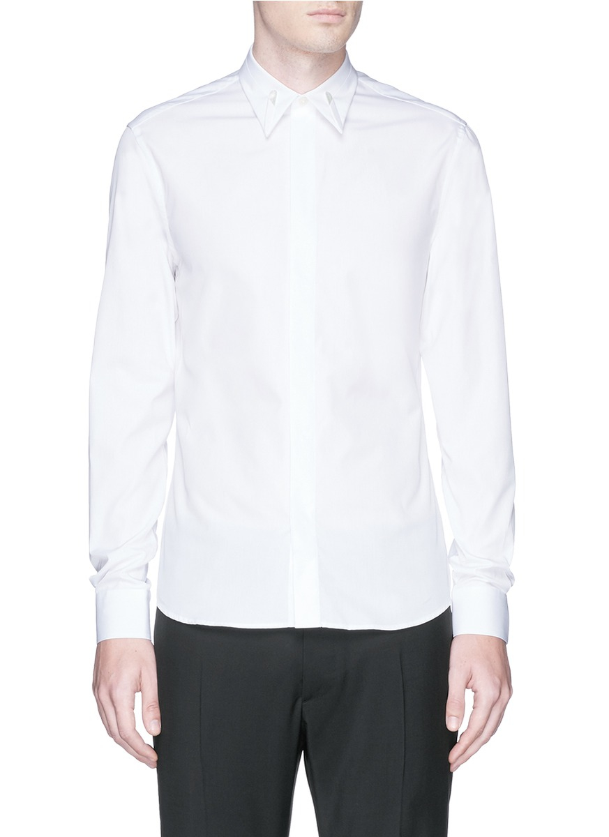 Lyst - Givenchy Collar Bone Poplin Shirt in White for Men