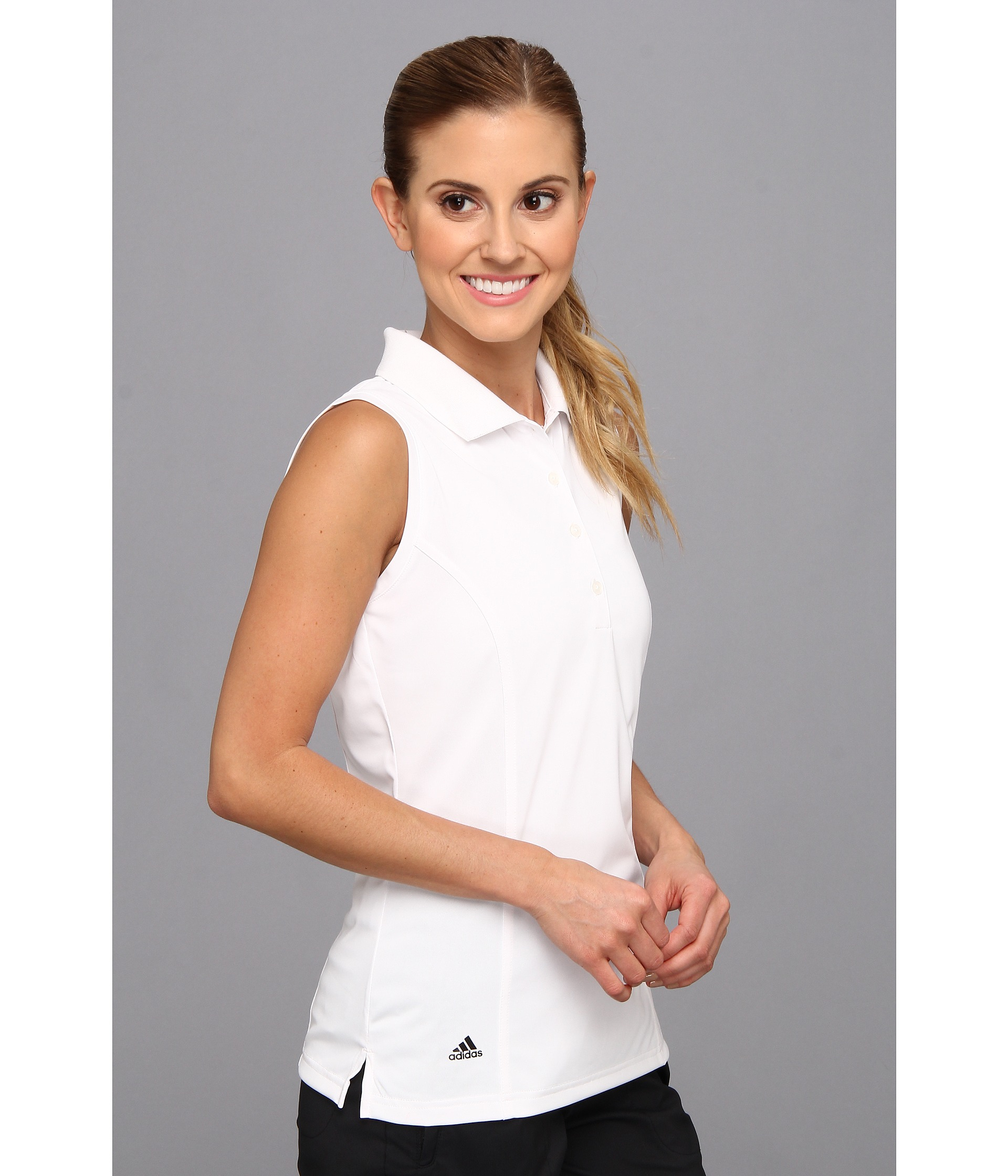 adidas Originals Solid Jersey Sleeveless Polo '15 in White Lyst