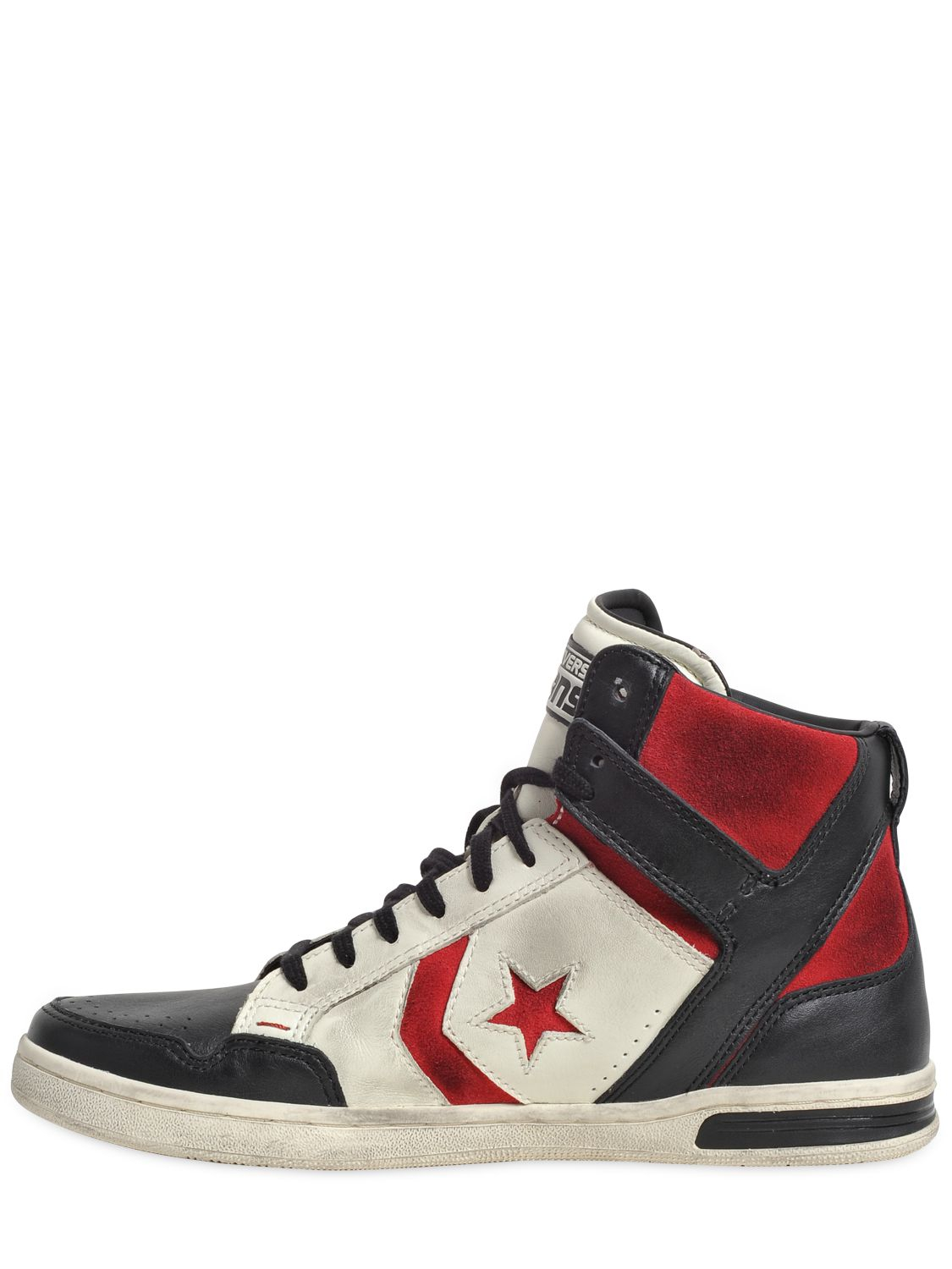 Converse Weapon Leather High Top Sneakers in White for Men - Lyst