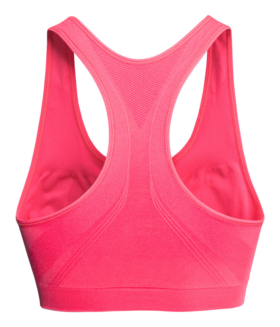 Lyst - H&M Sports Bra Low Support in Pink