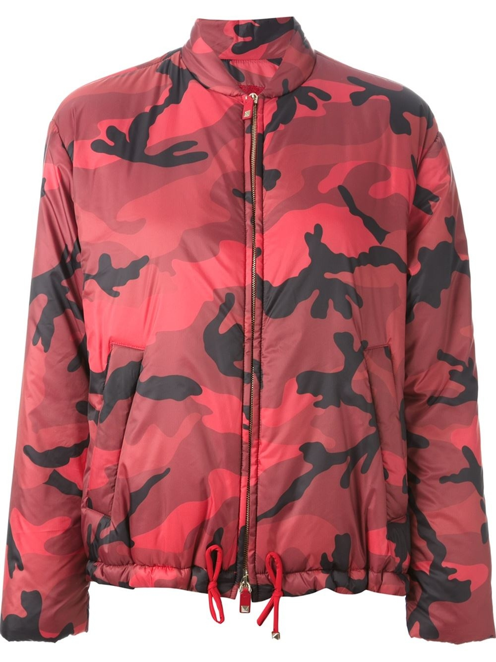 Valentino Camouflage Bomber Jacket in Red Lyst