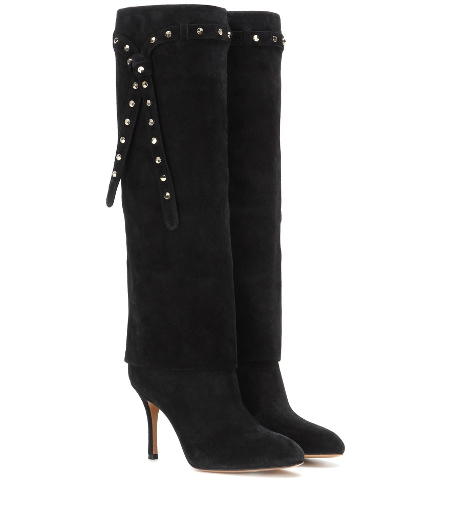 embellished thigh high boots