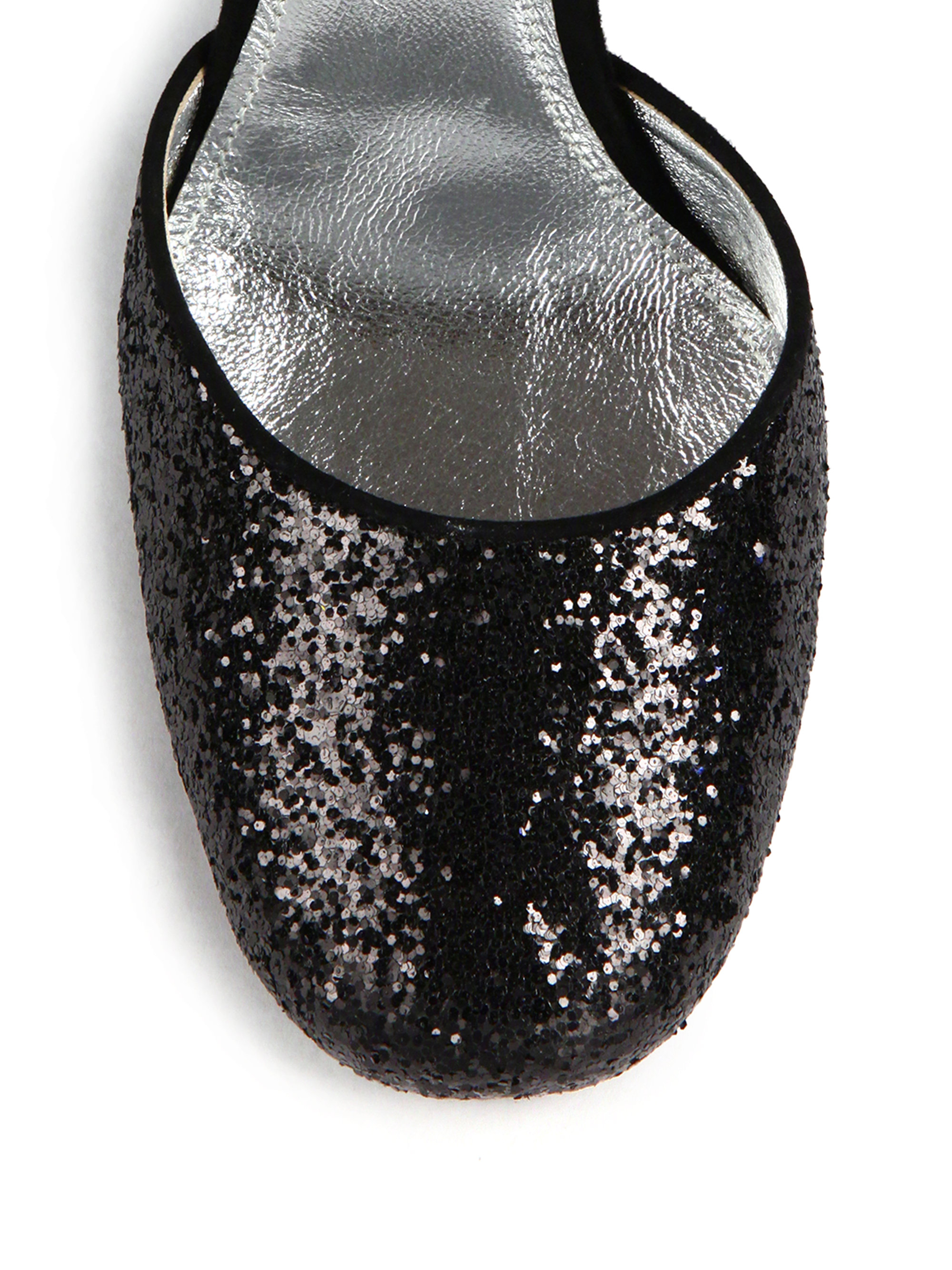 black glitter mary janes