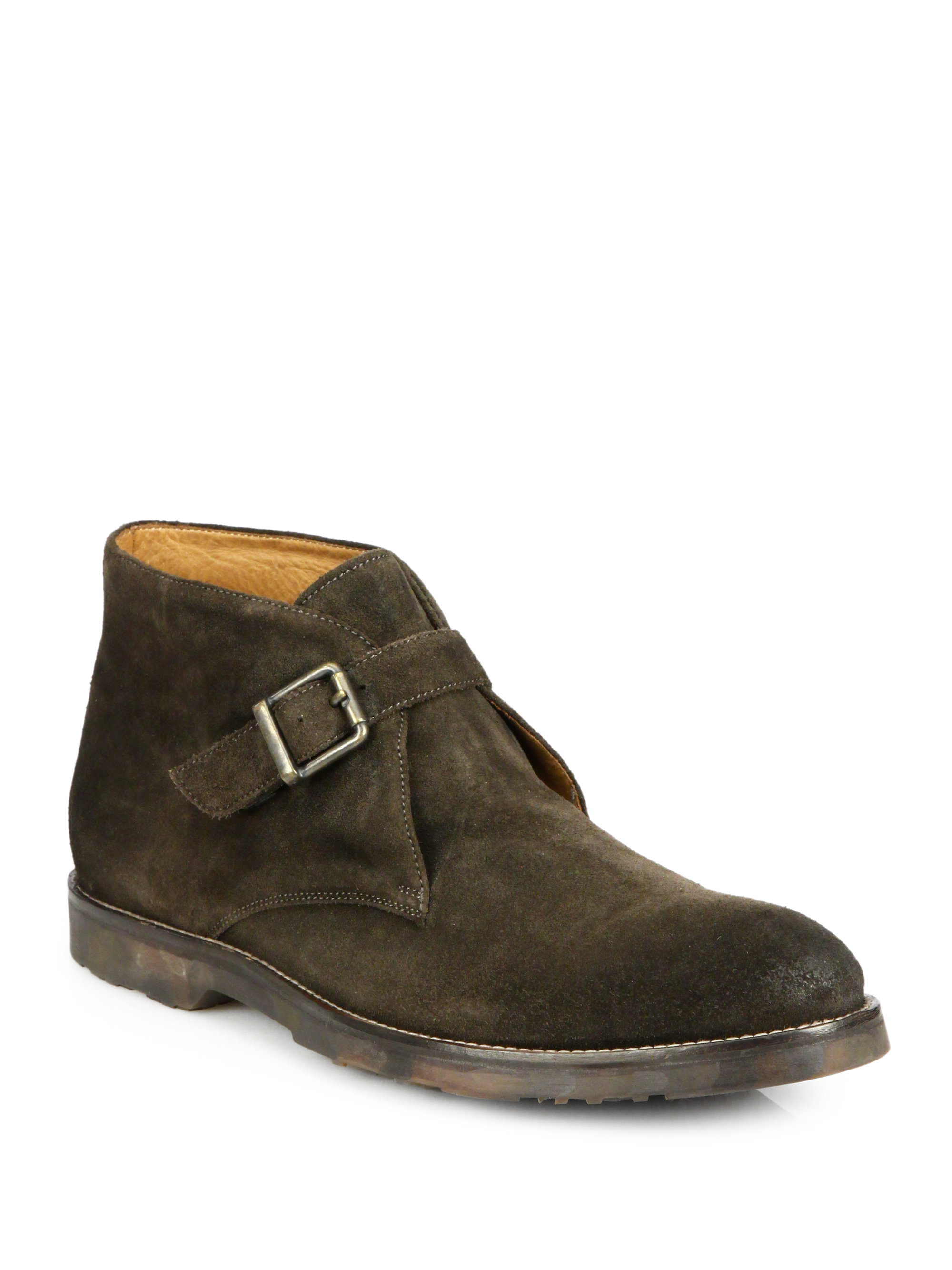 To Boot Raphael Suede Monk-Strap Chukka Boots in Brown for Men | Lyst