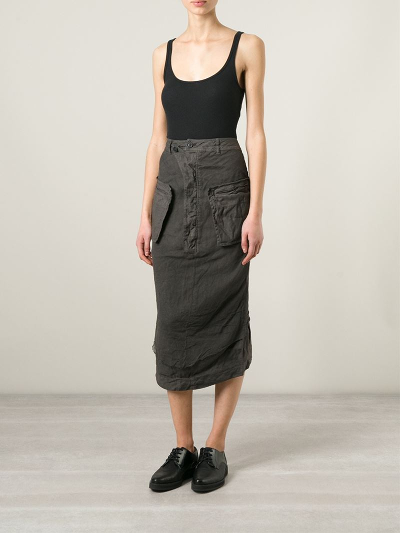 cargo grey skirt