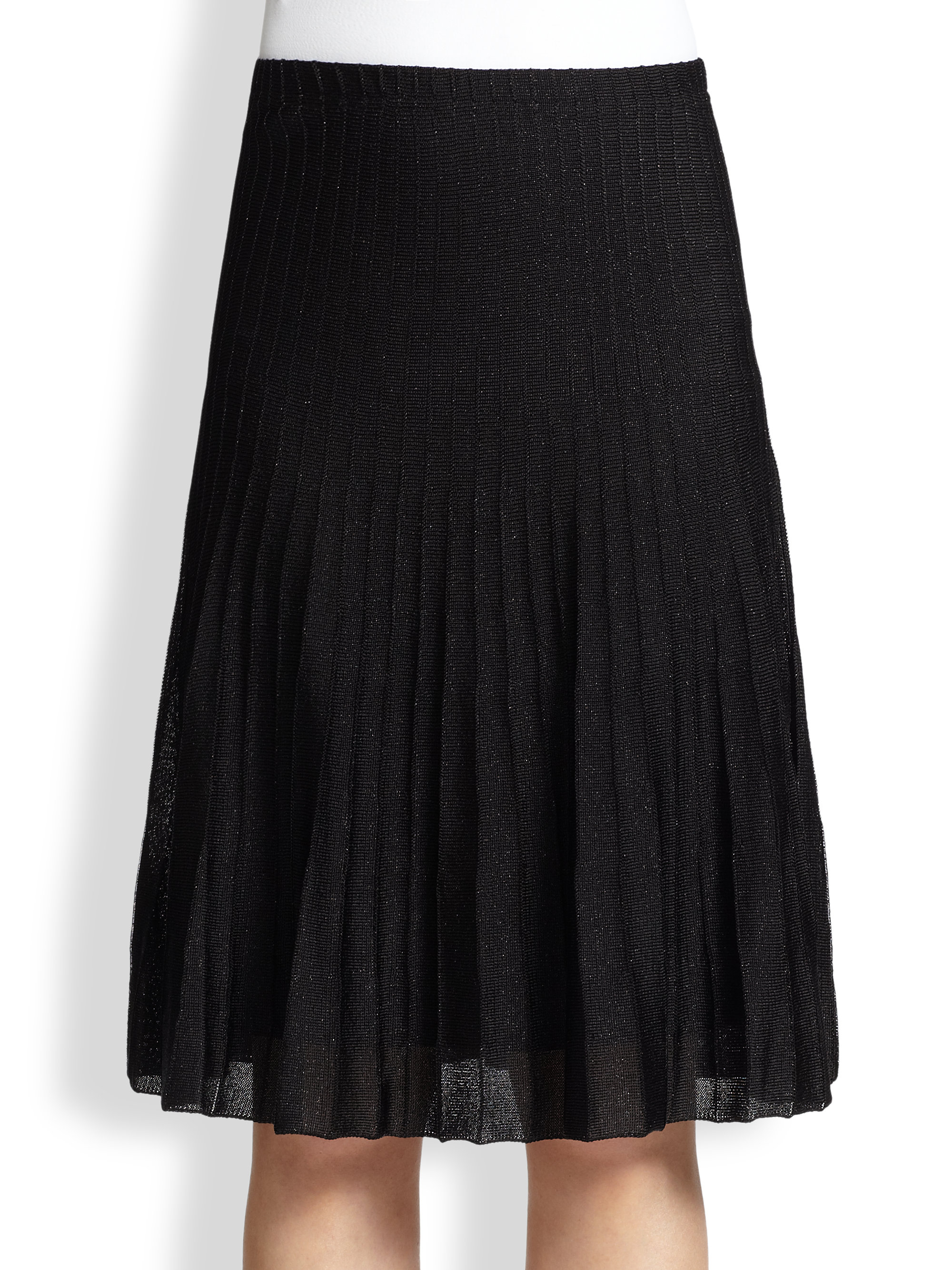 st sparkle pintuck skirt in black lyst st sparkle pintuck skirt in black lyst