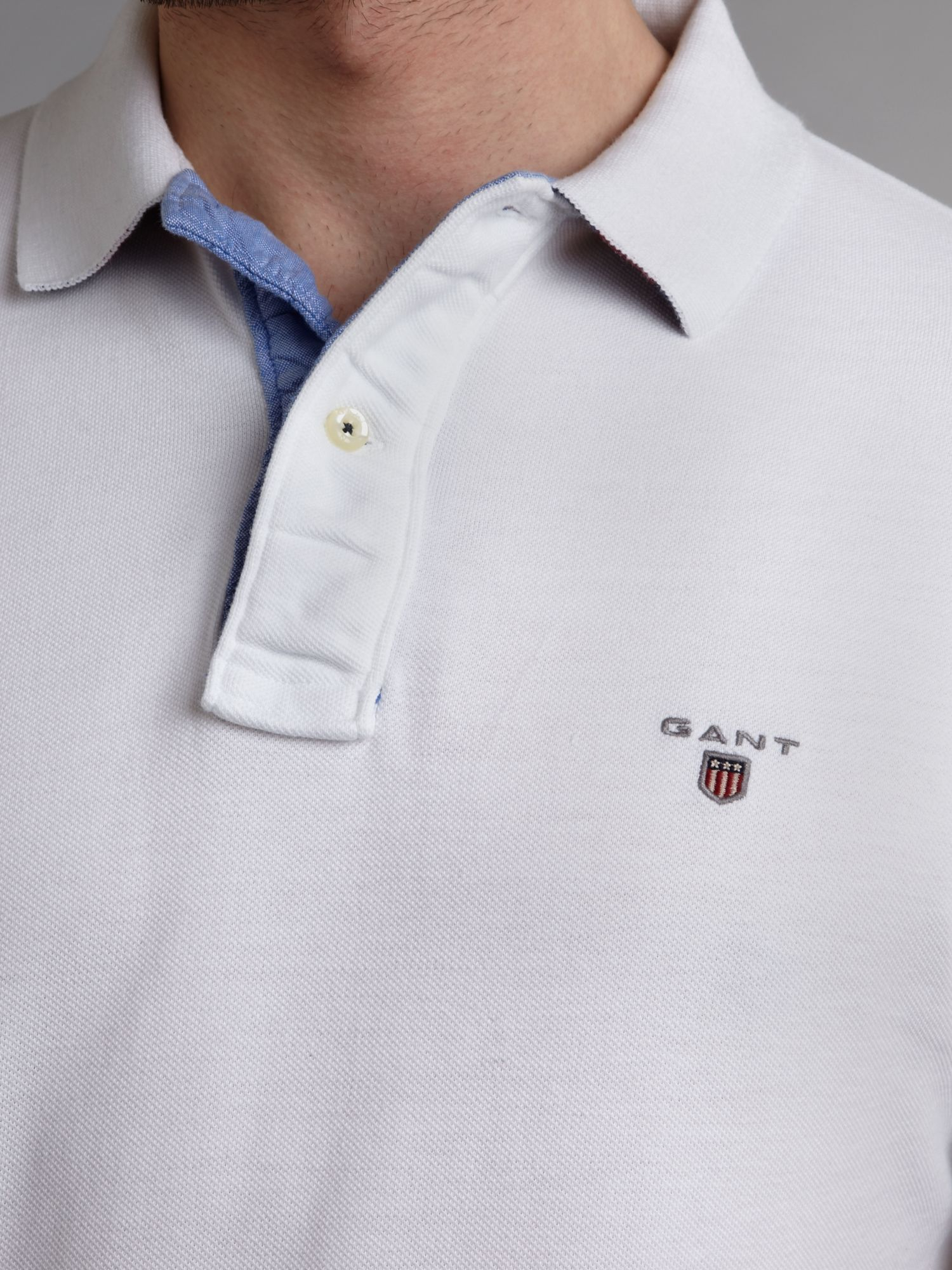 Lyst Gant Regular Fit Solid Pique Polo Shirt in Blue for Men