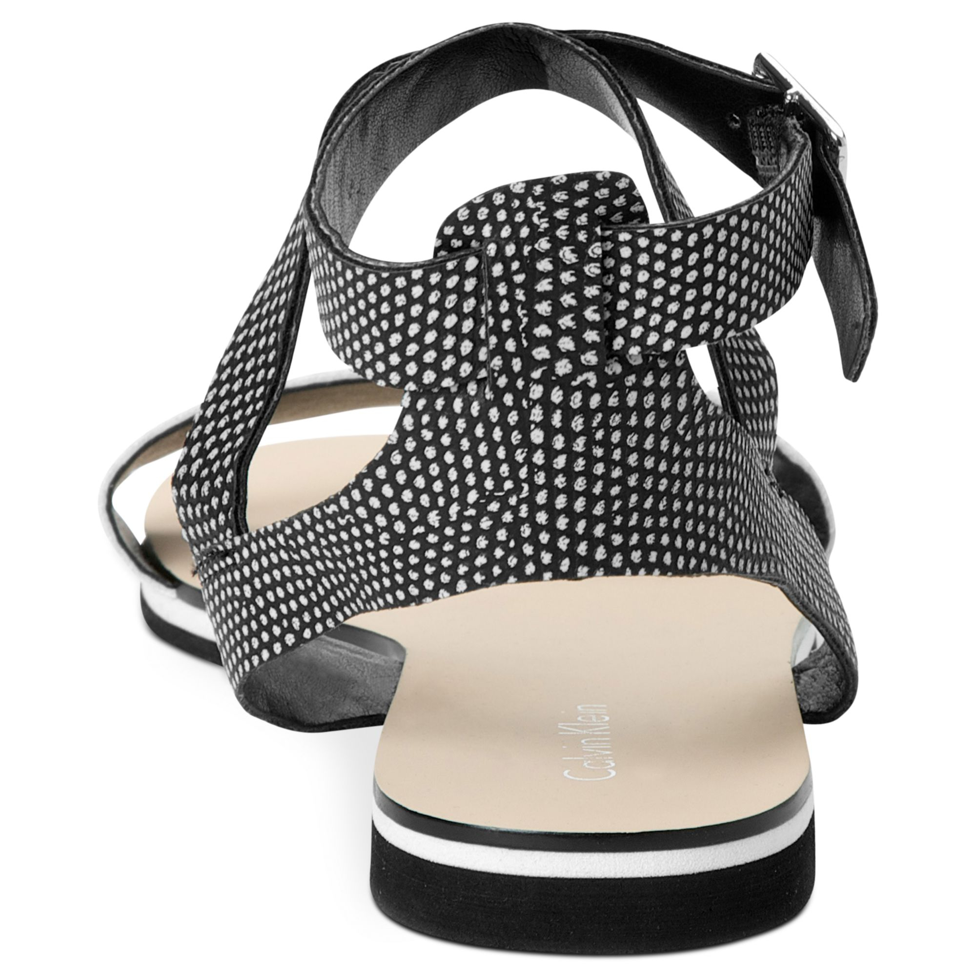 calvin klein flat sandals women's