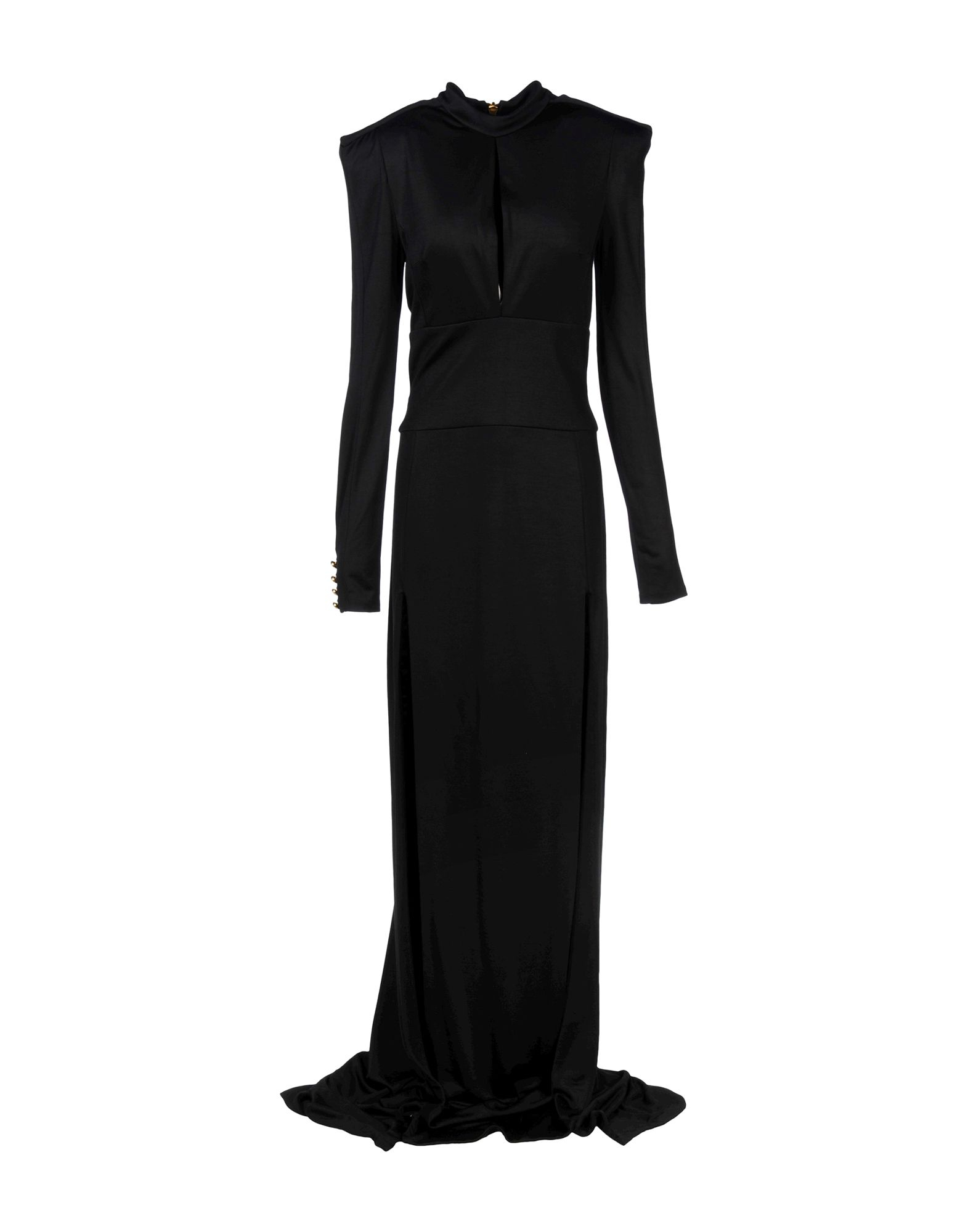 Balmain Long Dress in Black | Lyst