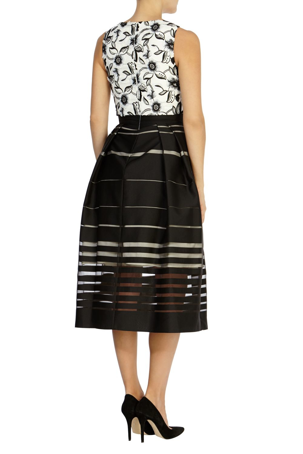 Coast Dorian Stripe Skirt Dress in Black Lyst