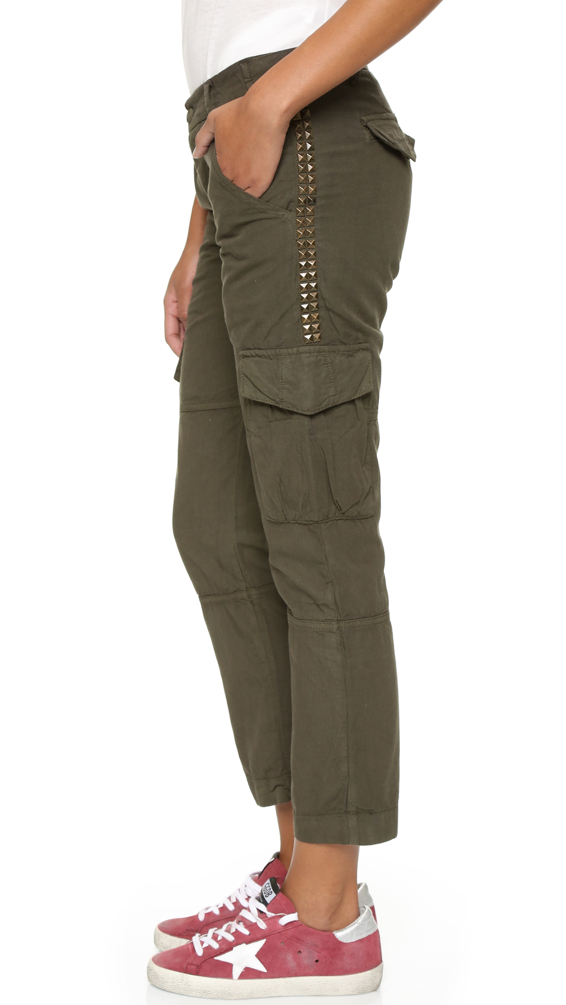 Lyst - Nsf Basquiat Studded Pants in Green
