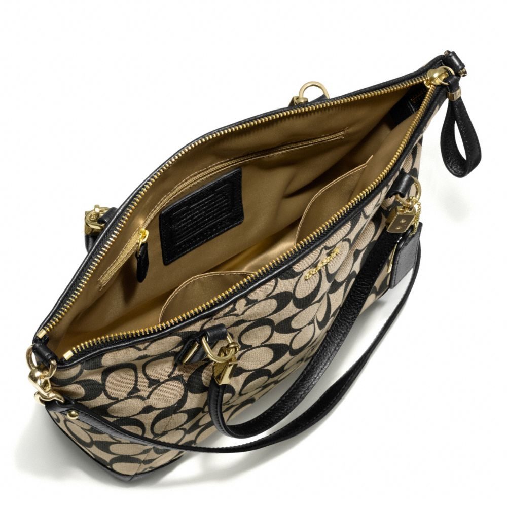 Lyst Coach Madison Small Kelsey Satchel In Printed Signature Fabric In Black 0110