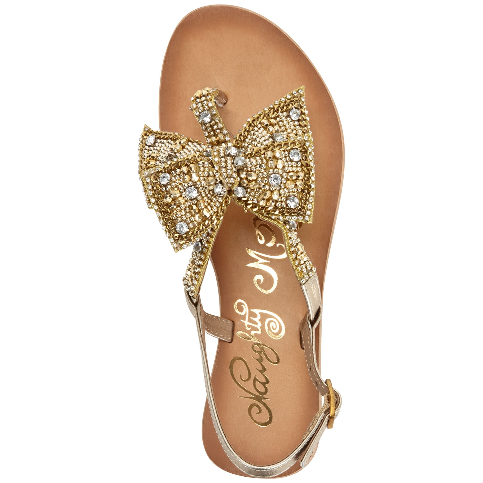 Lyst - Naughty Monkey Jewel Delight Flat Thong Sandals in Metallic